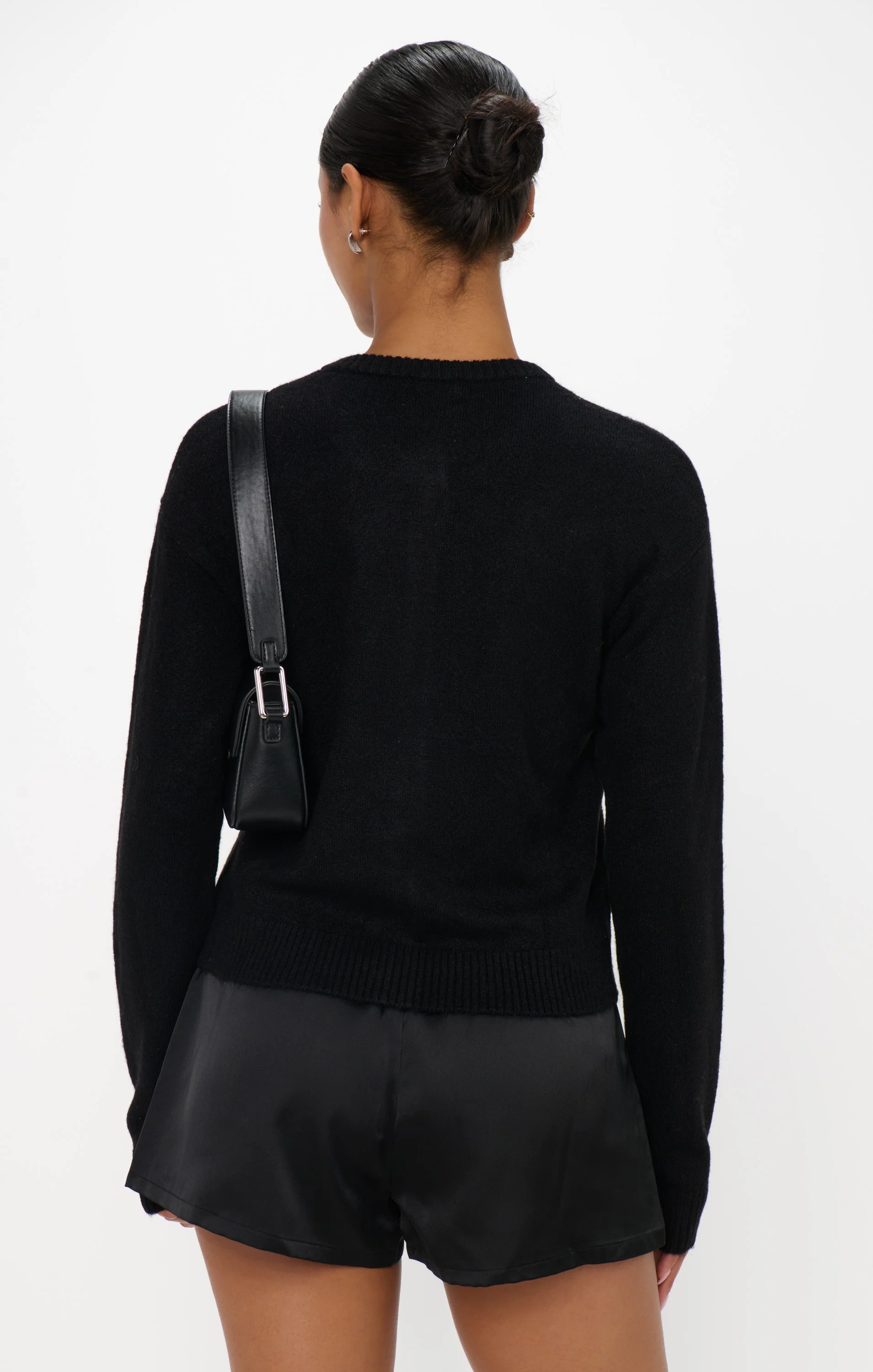 Throw on Cardigan ~ Jet Black Knit - Image 6