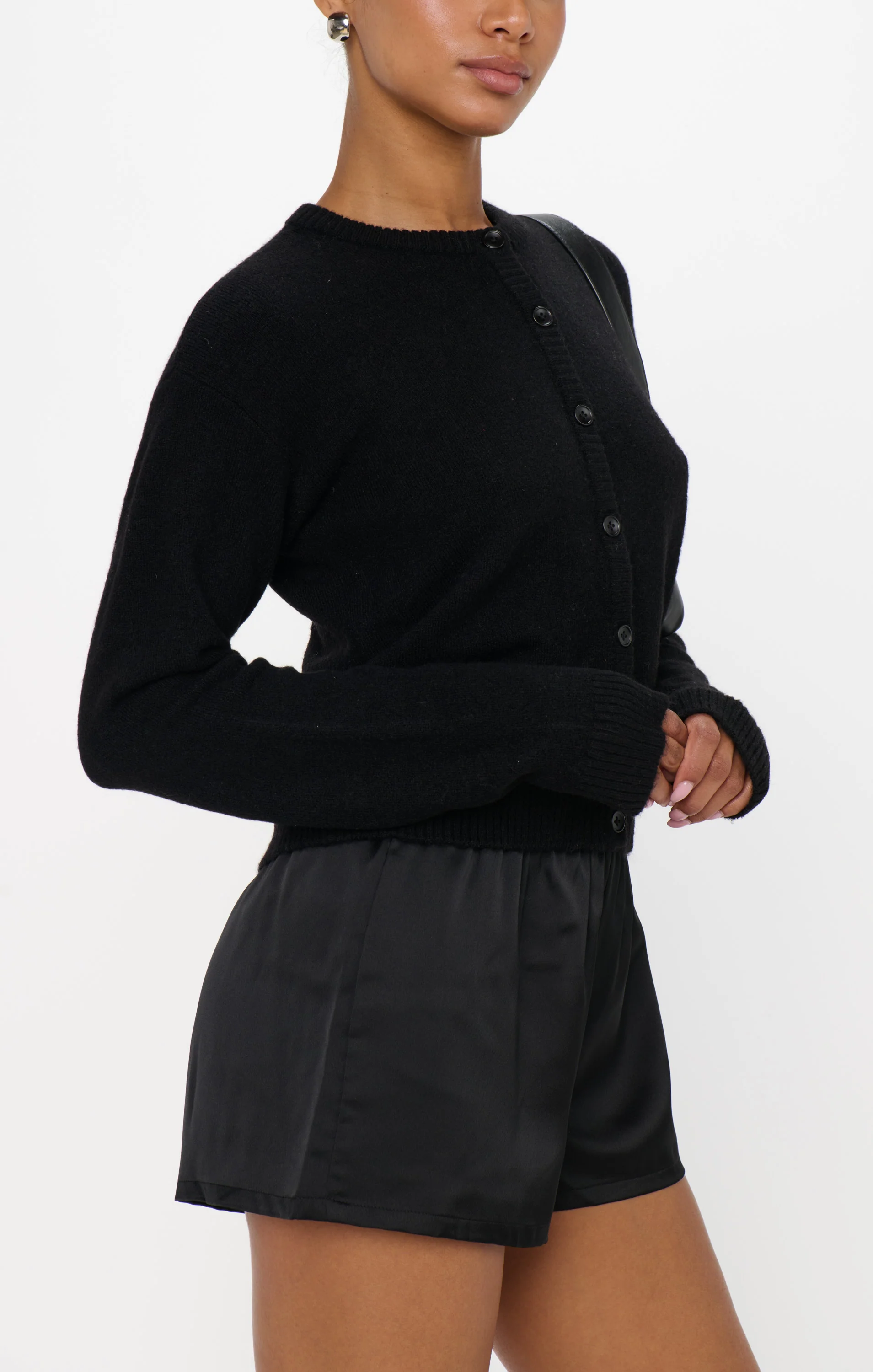 Throw on Cardigan ~ Jet Black Knit - Image 7