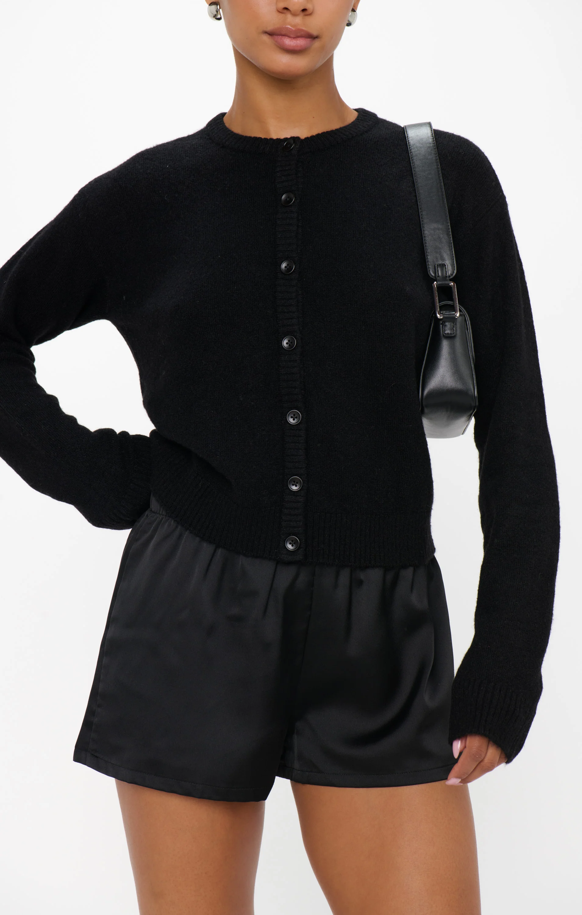 Throw on Cardigan ~ Jet Black Knit - Image 8
