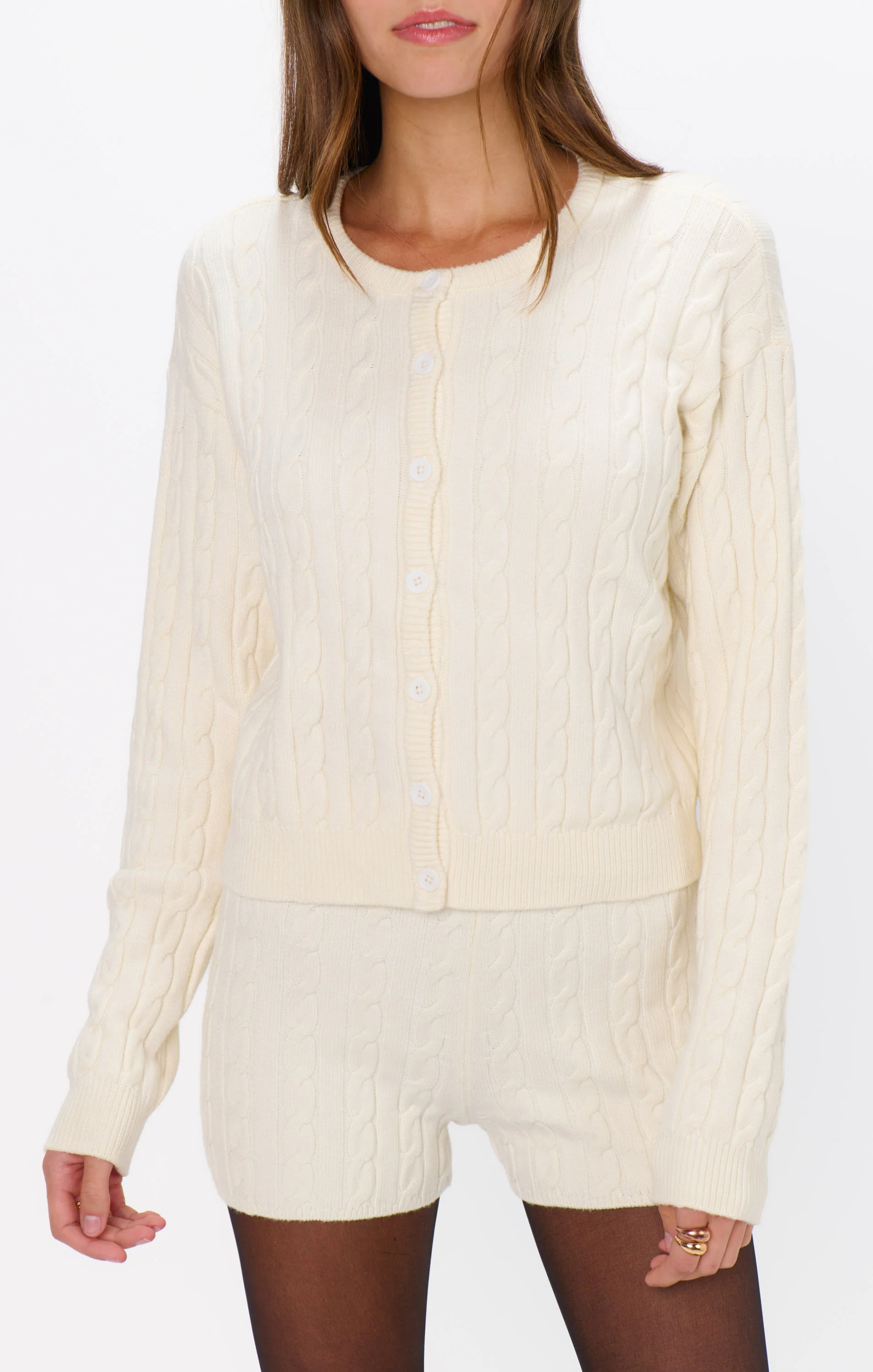 Throw on Cardigan ~ Snow Cable Knit - Image 10