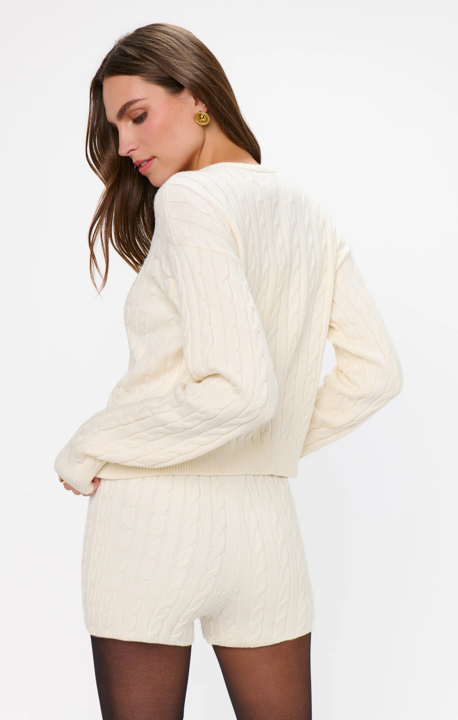 Throw on Cardigan ~ Snow Cable Knit - Image 12