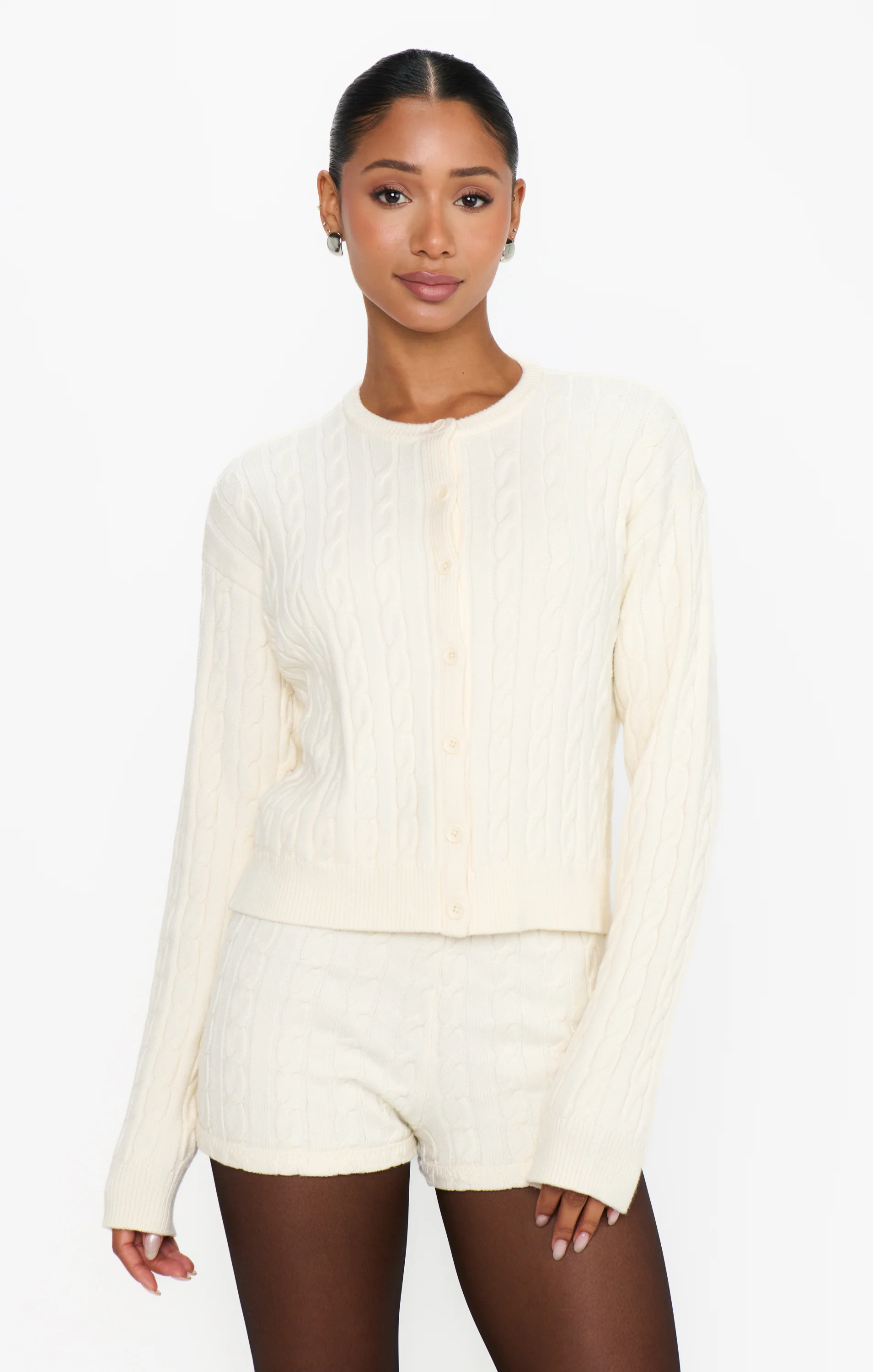 Throw on Cardigan ~ Snow Cable Knit - Image 13