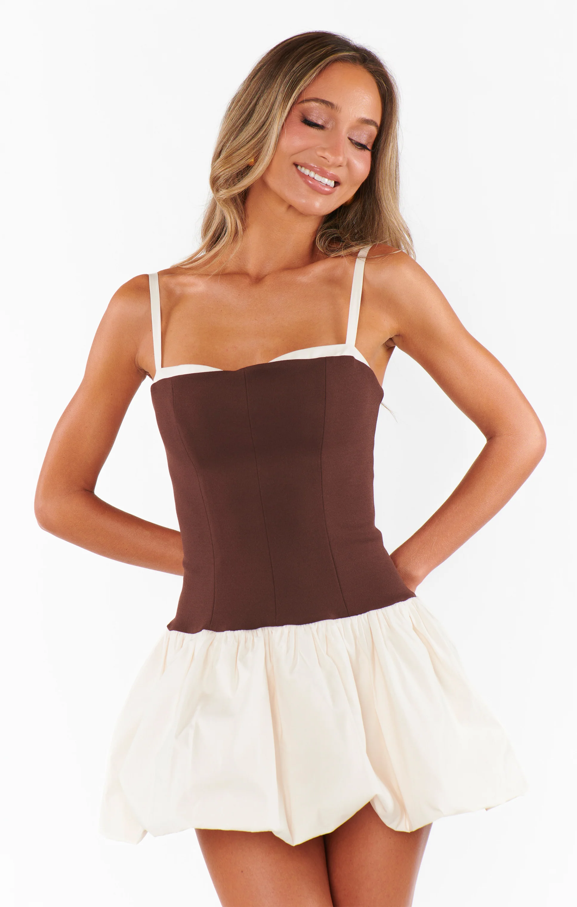 Tiffany Skort Dress ~ Chocolate and Cream - Image 5