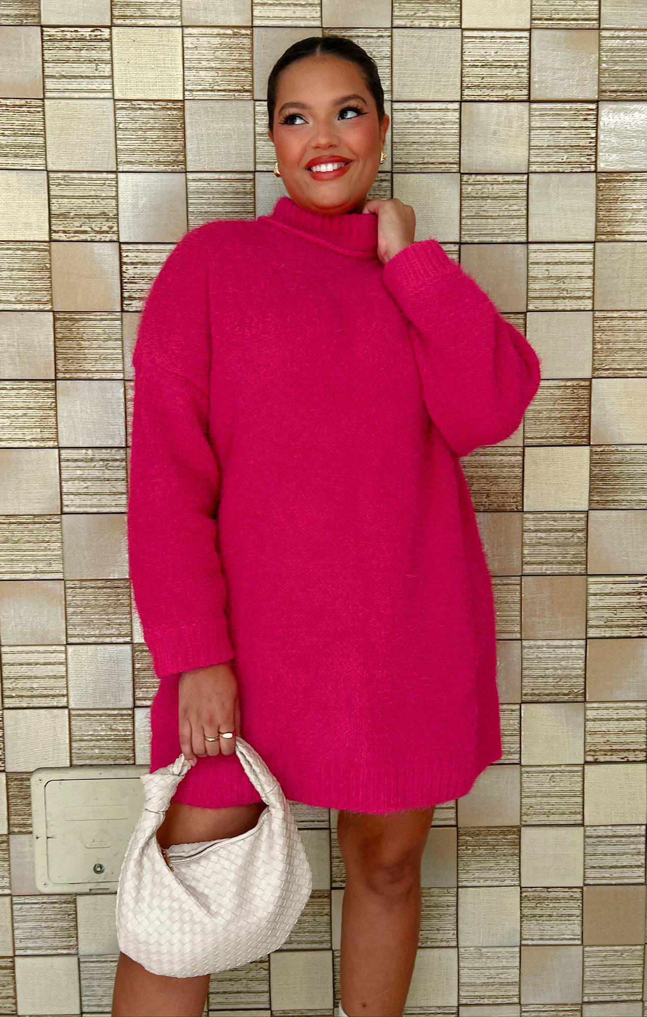 Timmy Tunic Sweater ~ Pink Rose Knit - Image 2