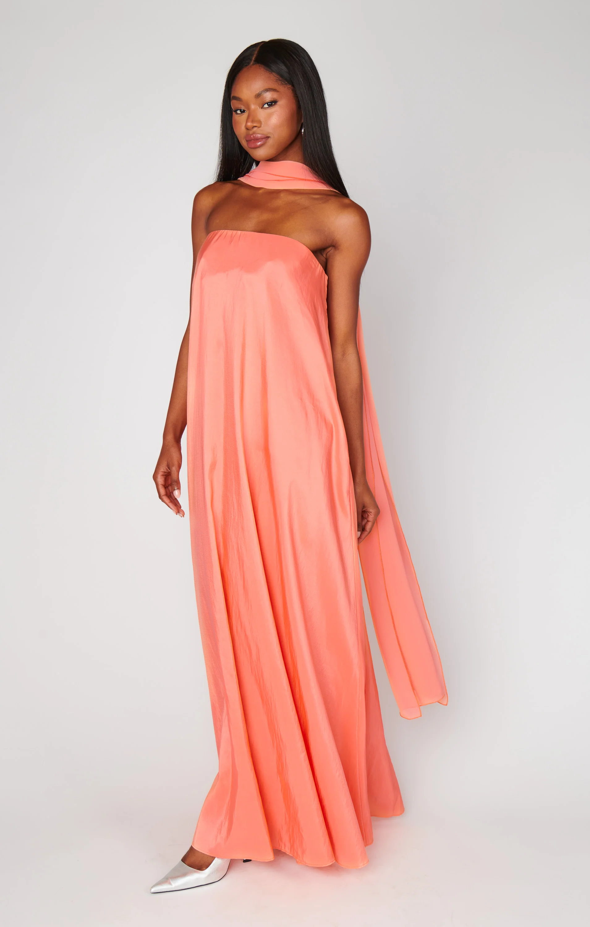 Tinsley Tube Dress ~ Cantaloupe Light Taffeta - Image 3