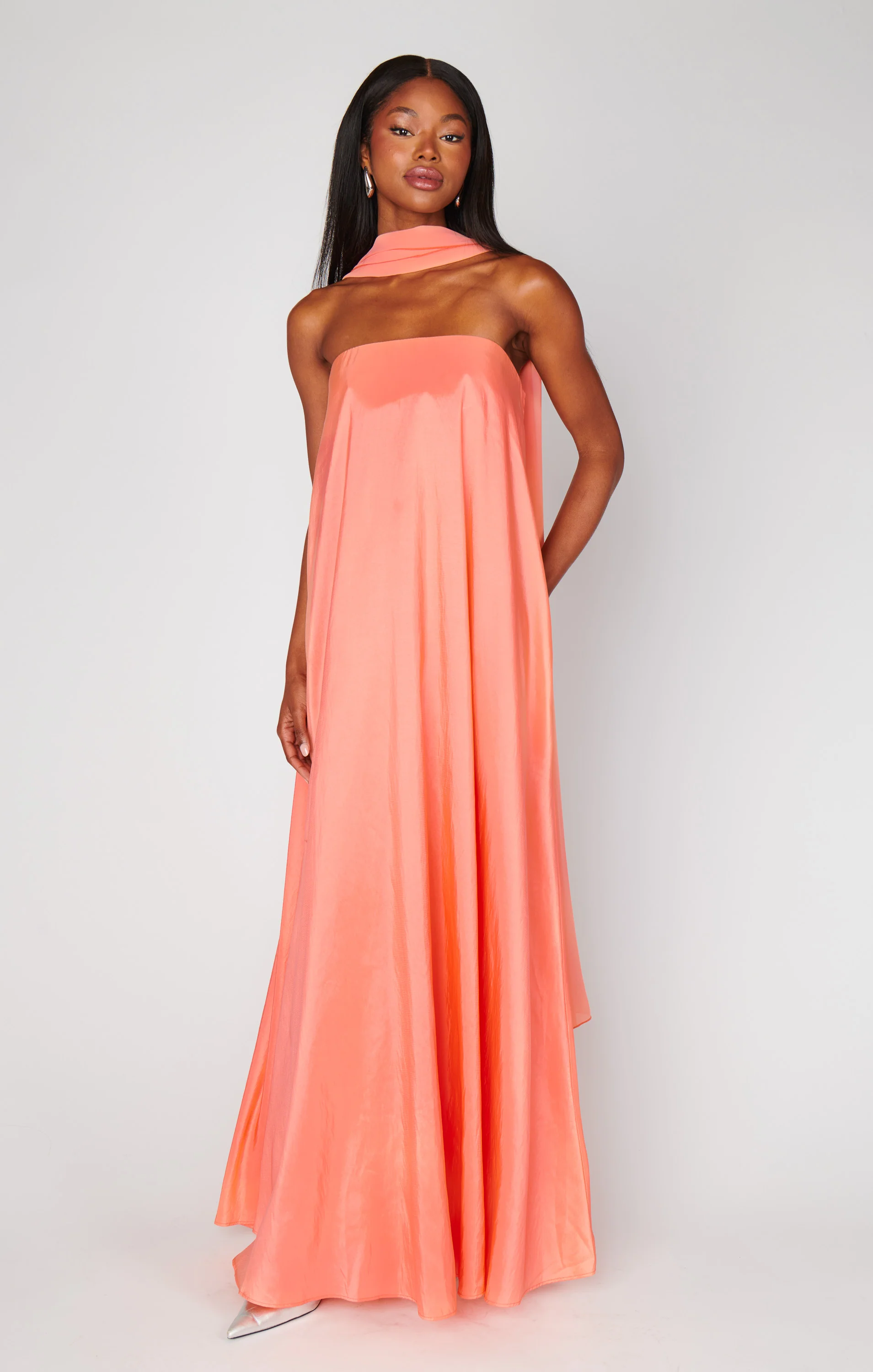 Tinsley Tube Dress ~ Cantaloupe Light Taffeta - Image 5