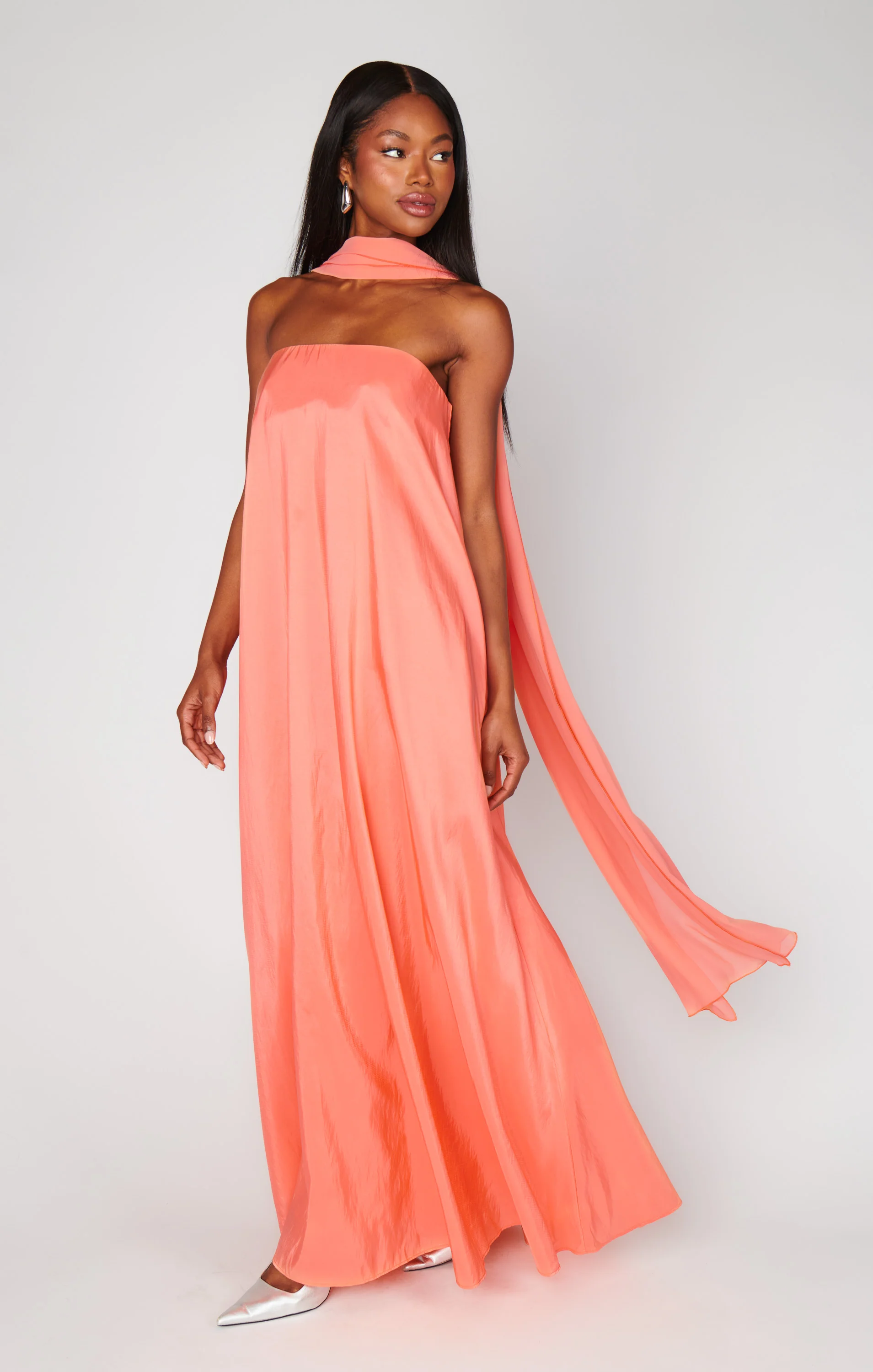 Tinsley Tube Dress ~ Cantaloupe Light Taffeta - Image 6