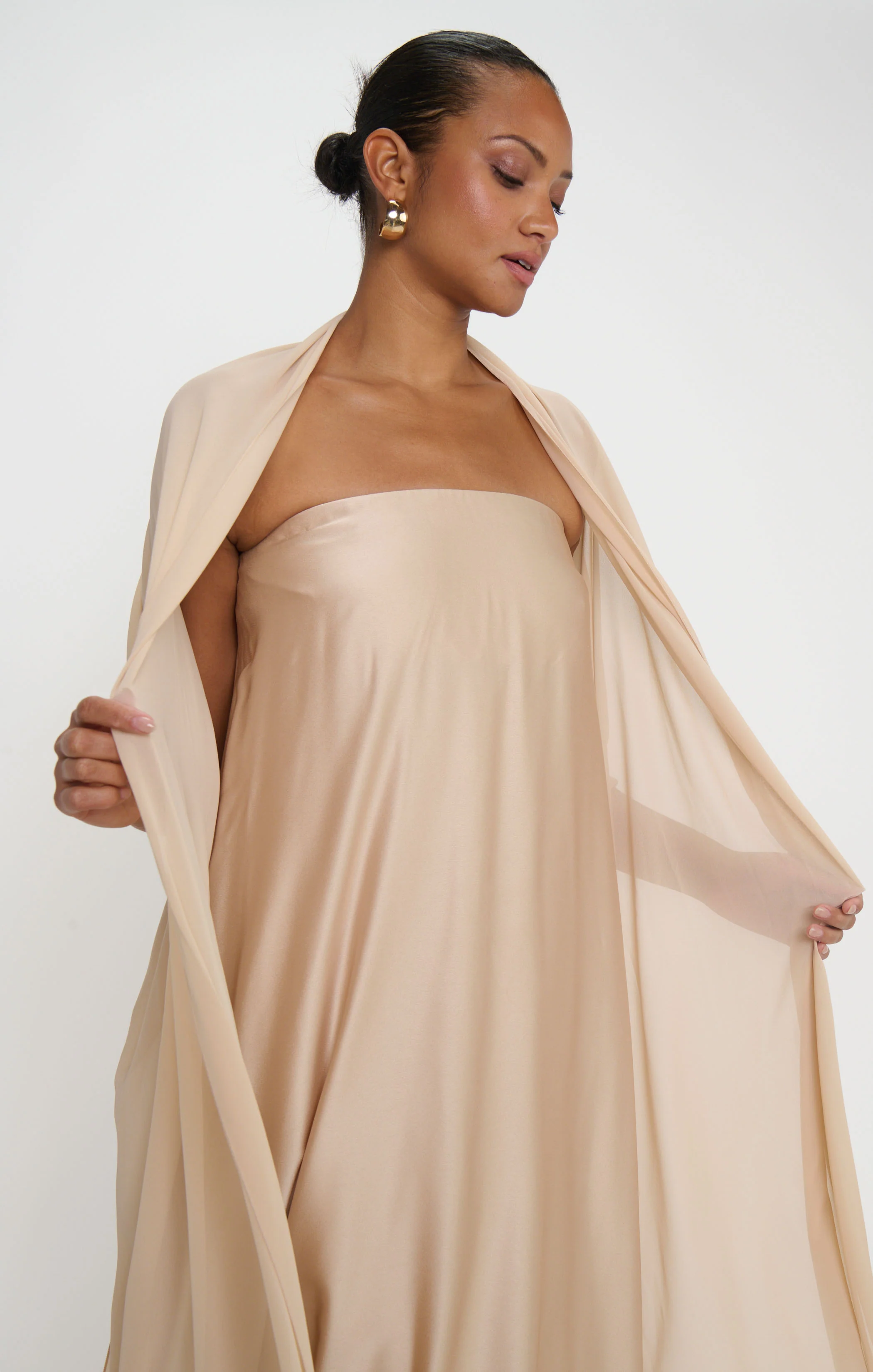 Tinsley Tube Dress ~ Champagne Luxe Satin - Image 7