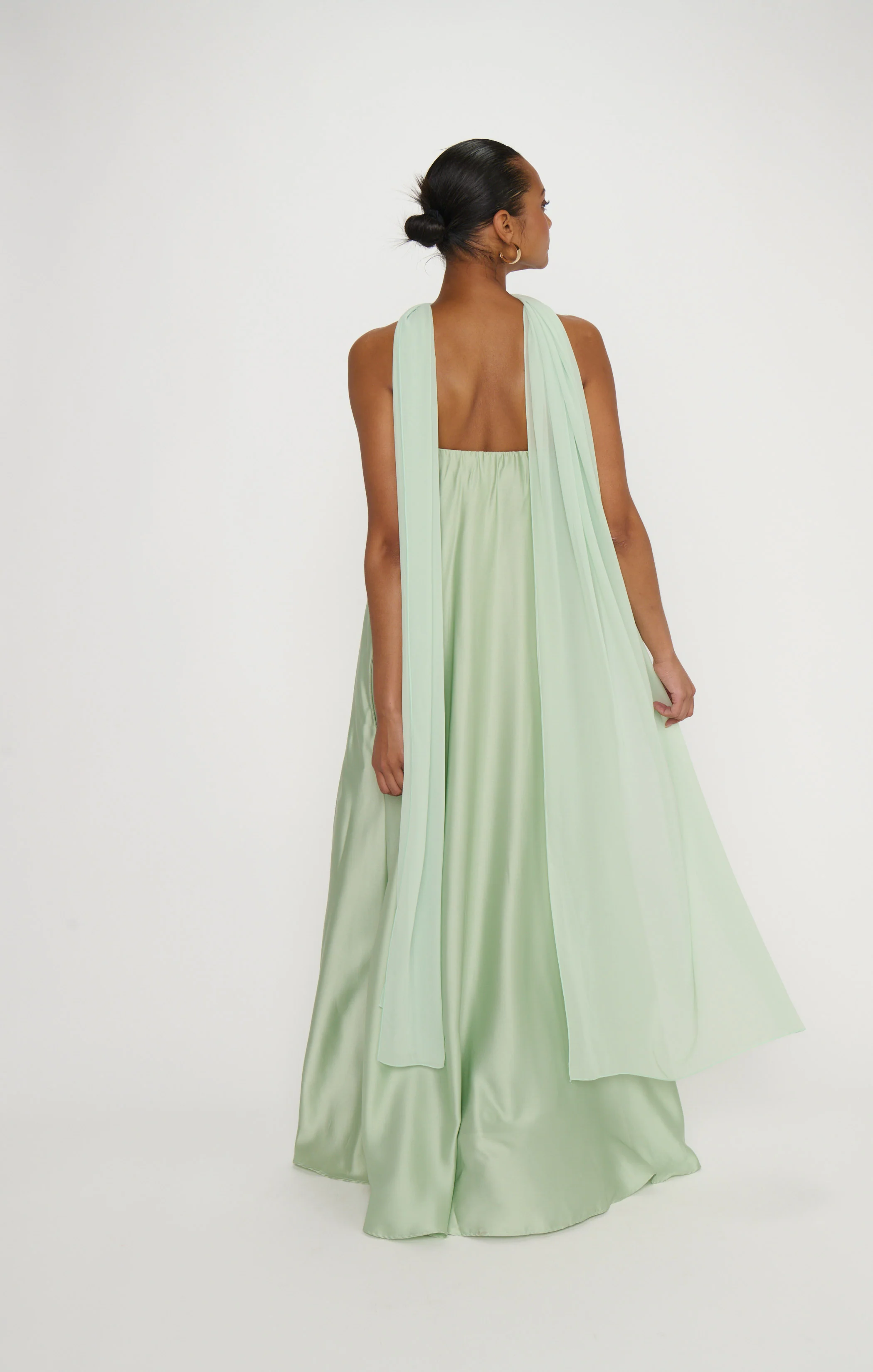 Tinsley Tube Dress ~ Pistachio Luxe Satin - Image 5