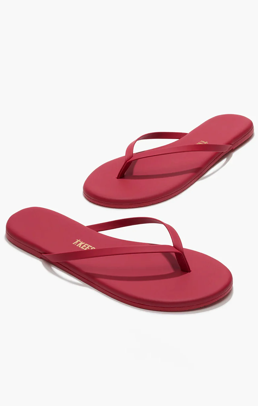 TKEES Solids Flip Flop ~ Red - Image 3