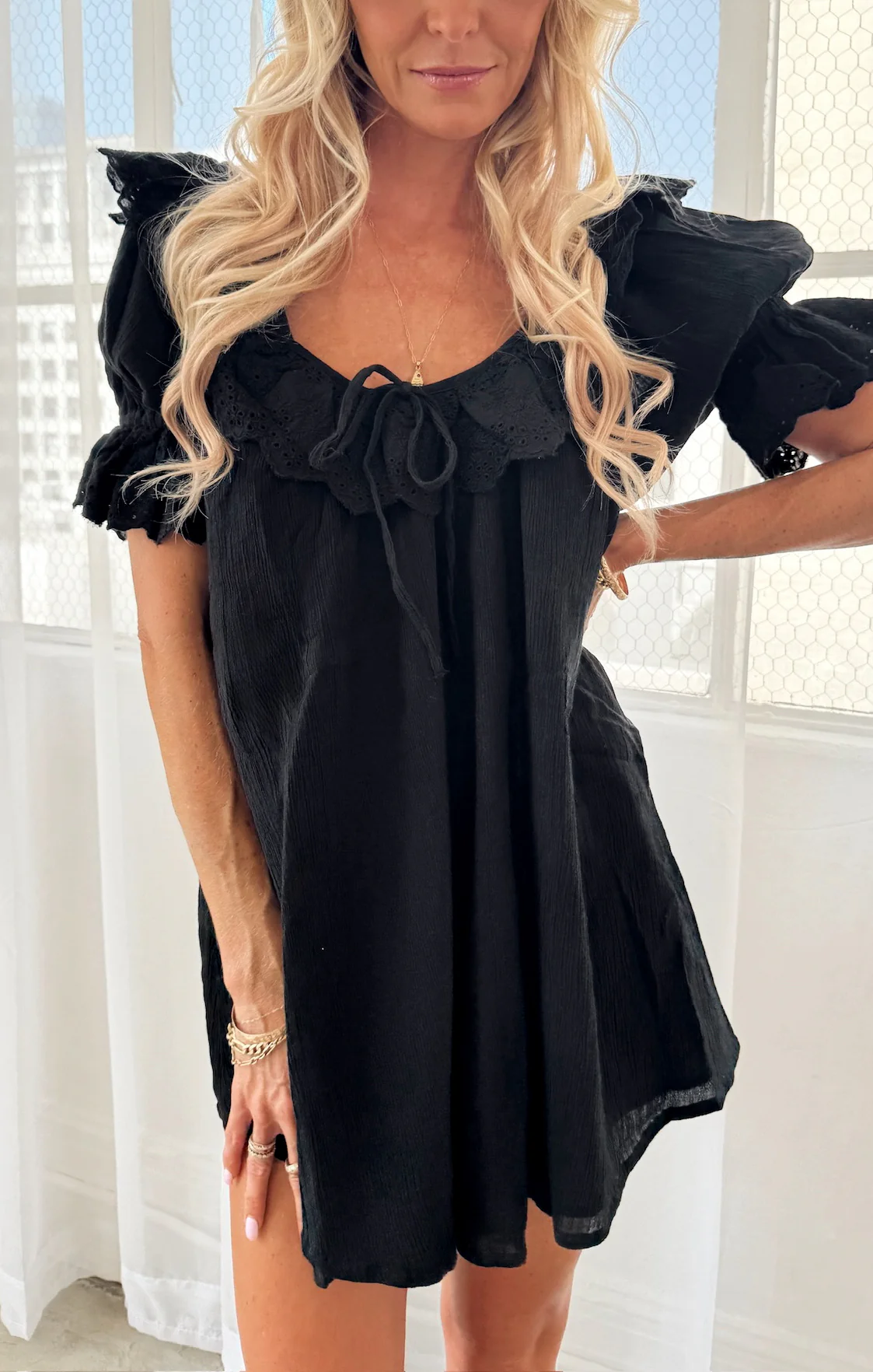 Toulouse Dress ~ Black Voile - Image 6