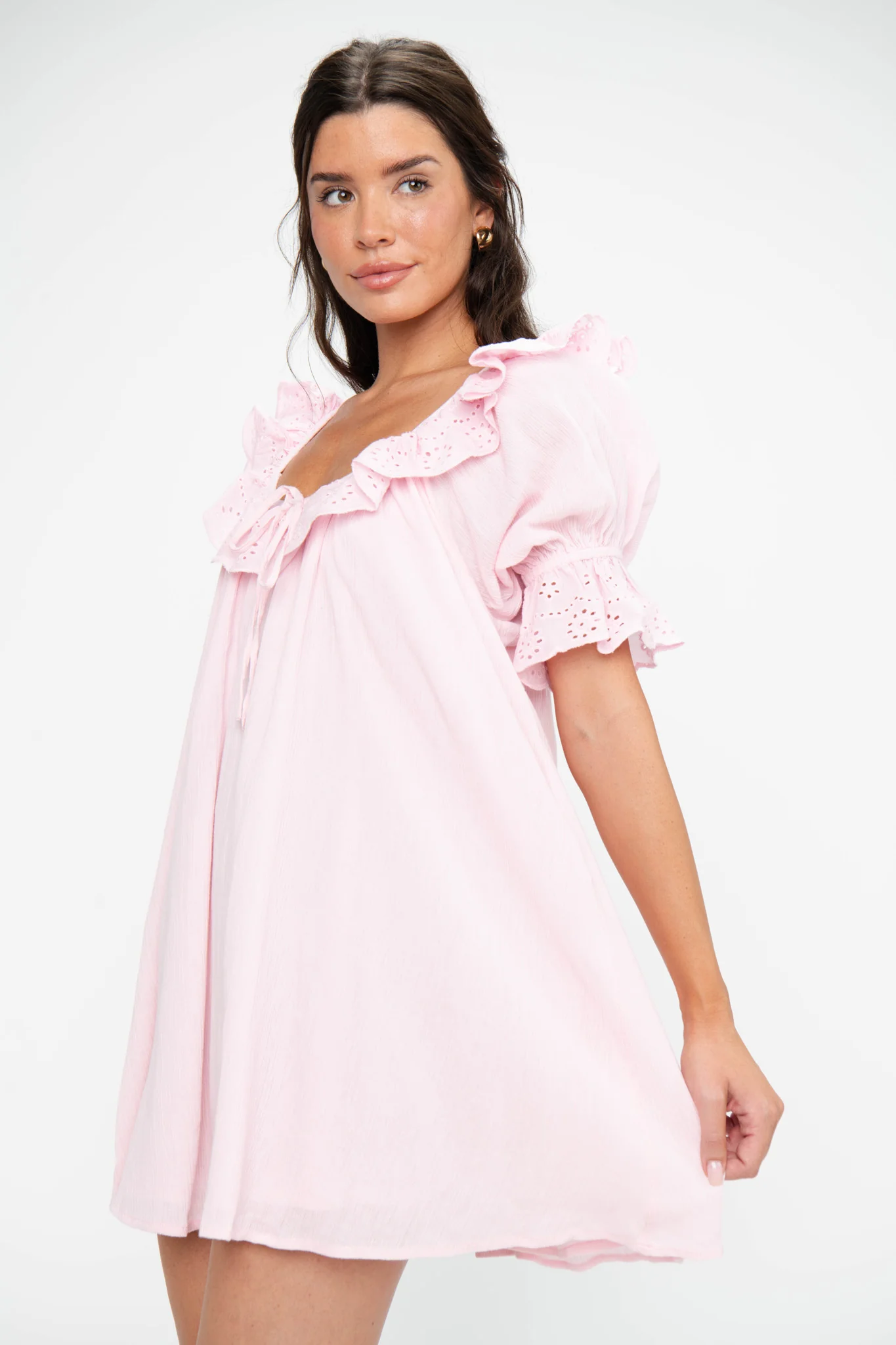 Toulouse Dress ~ Pink Eyelet - Image 4