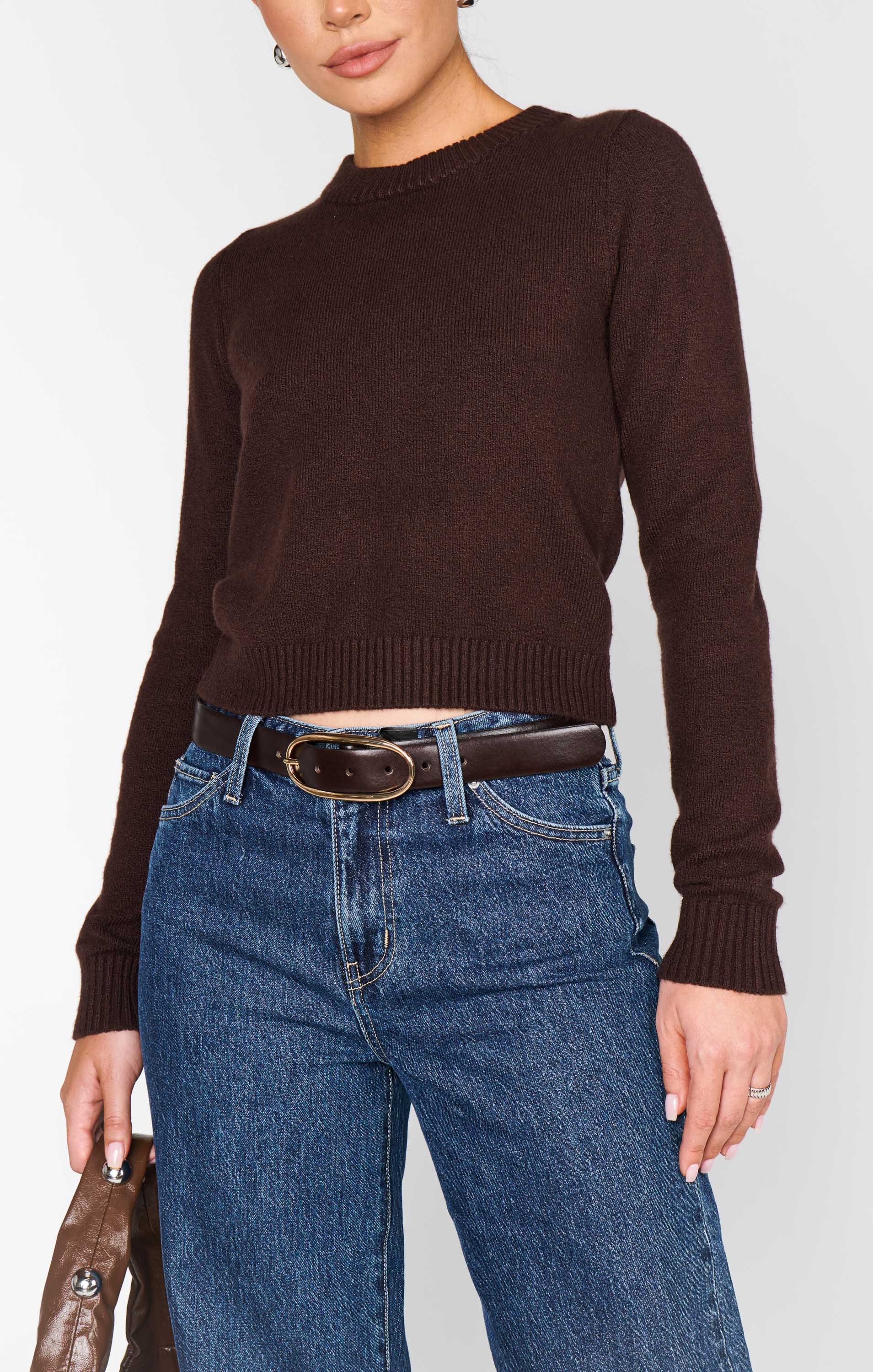 Tuck in Sweater ~ Mocha Knit - Image 3