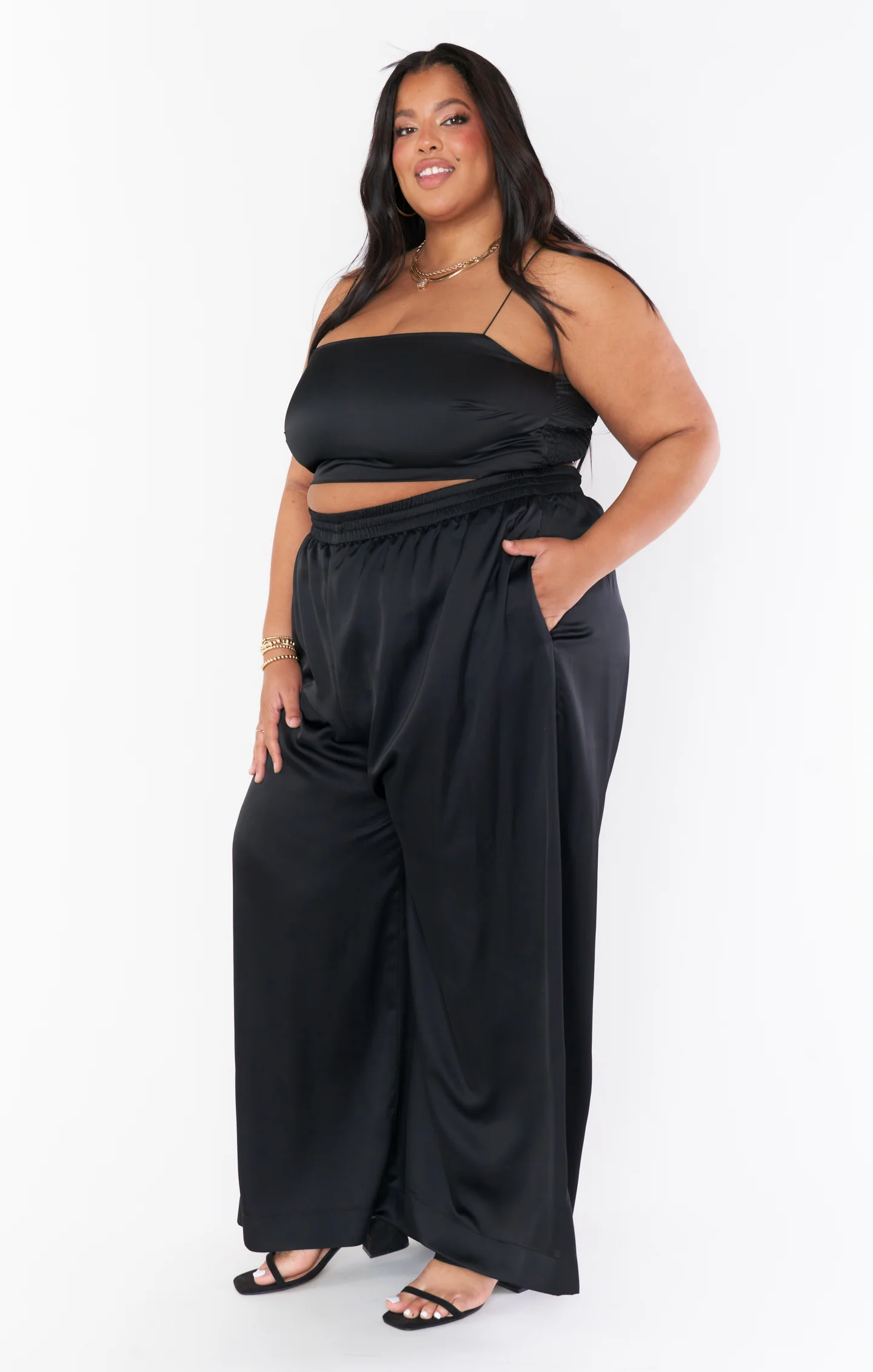 Tucker Top ~ Black Luxe Satin - Image 10