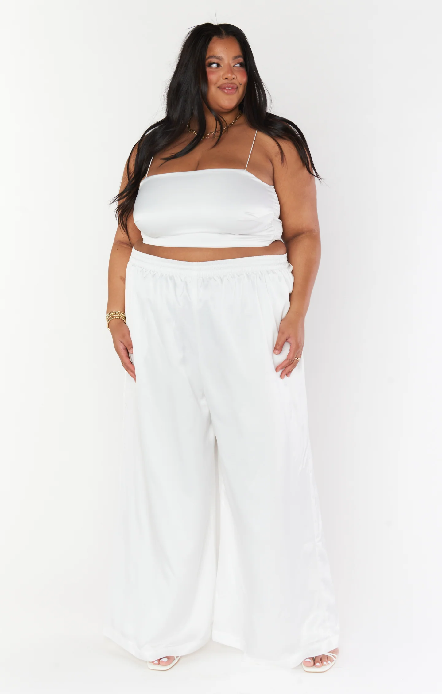 Tucker Top ~ Ivory Luxe Satin - Image 11