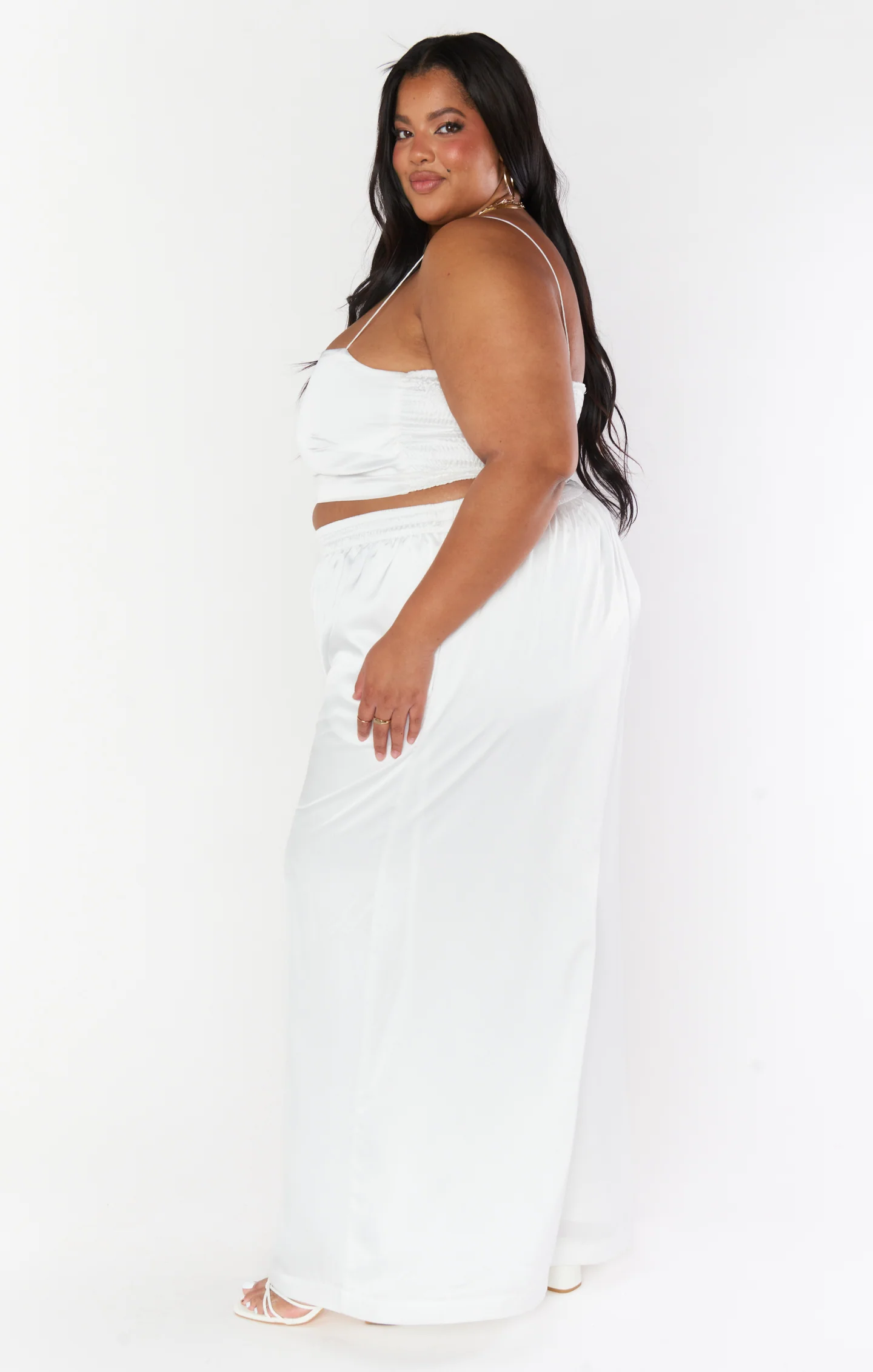 Tucker Top ~ Ivory Luxe Satin - Image 13