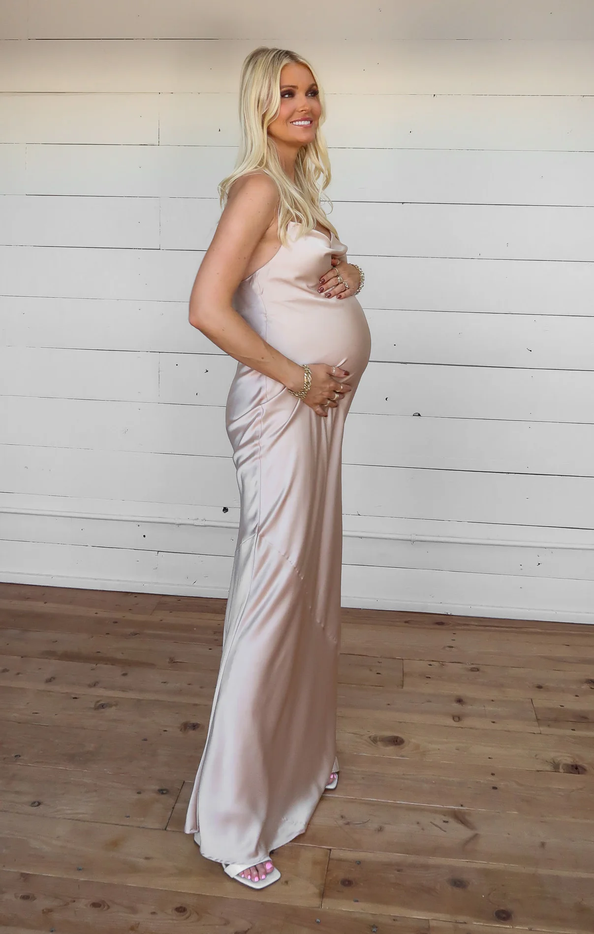 Tuscany Maxi Slip Dress ~ Champagne Luxe Satin - Image 15