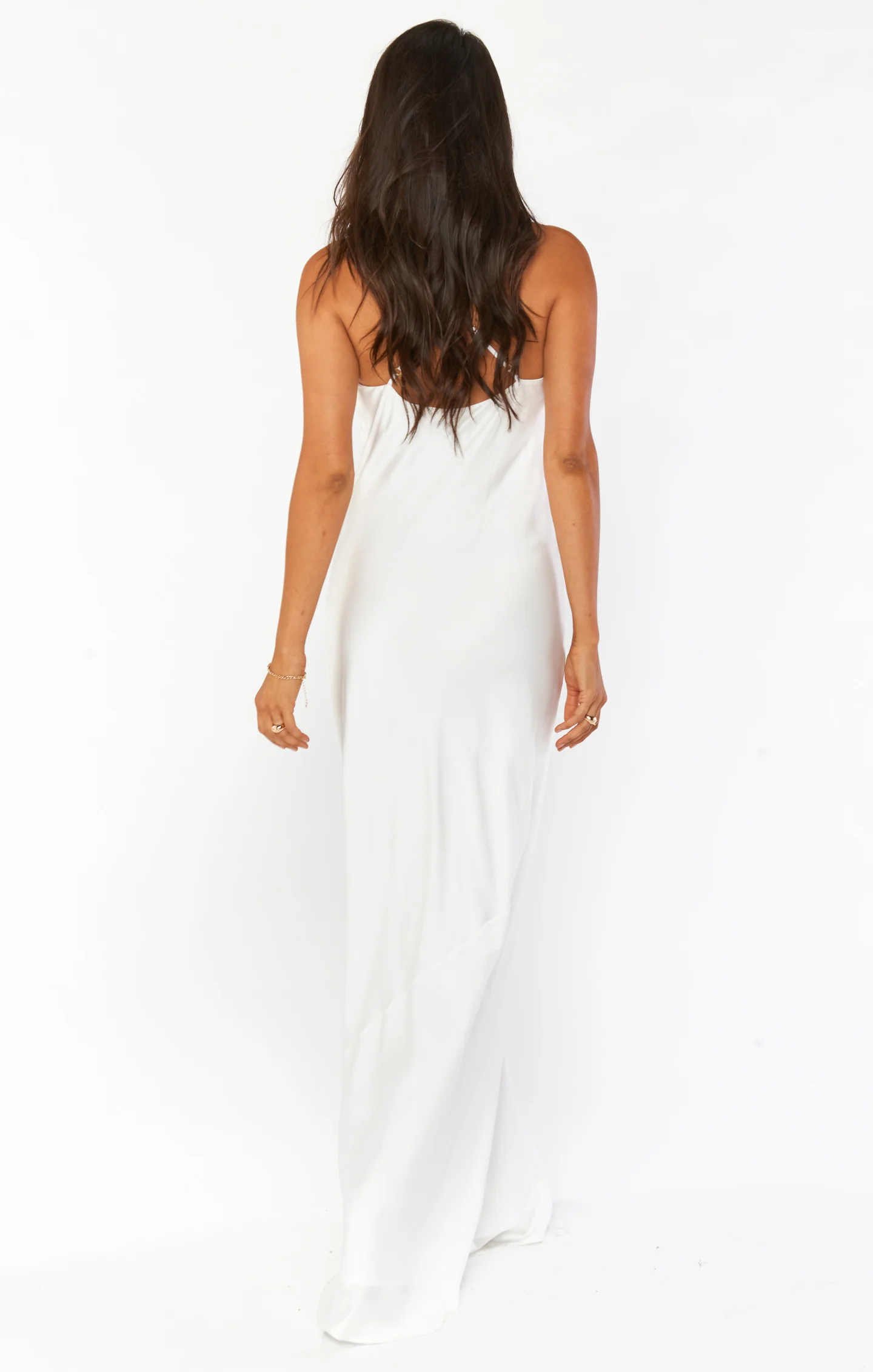 Tuscany Maxi Slip Dress ~ Ivory Luxe Satin - Image 7