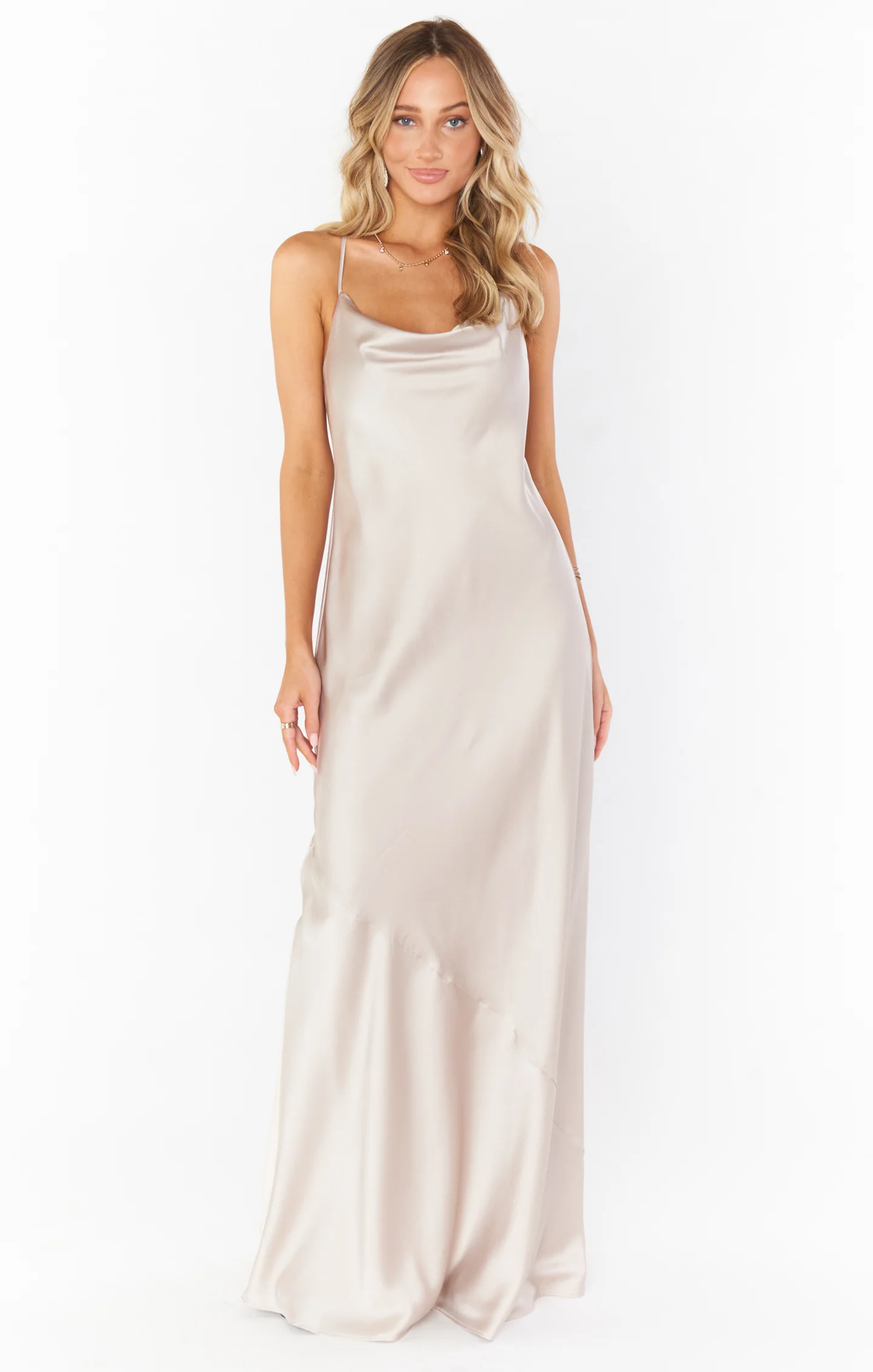 Tuscany Maxi Slip Dress ~ Show Me The Ring Luxe Satin - Image 3