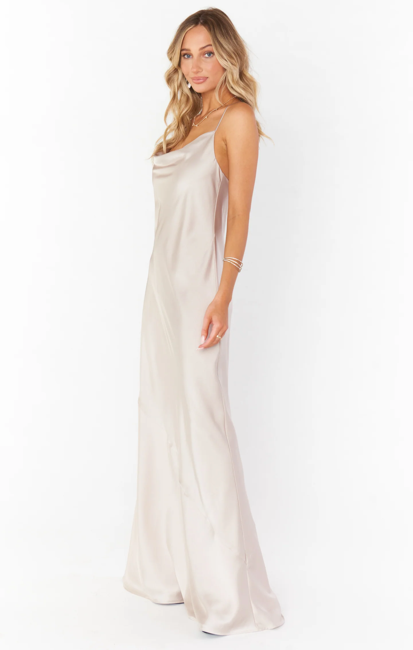 Tuscany Maxi Slip Dress ~ Show Me The Ring Luxe Satin - Image 4