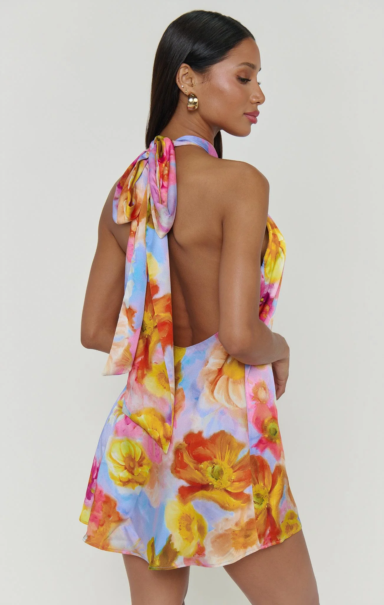 Twist Mini Dress ~ Brushed Blooms - Image 2