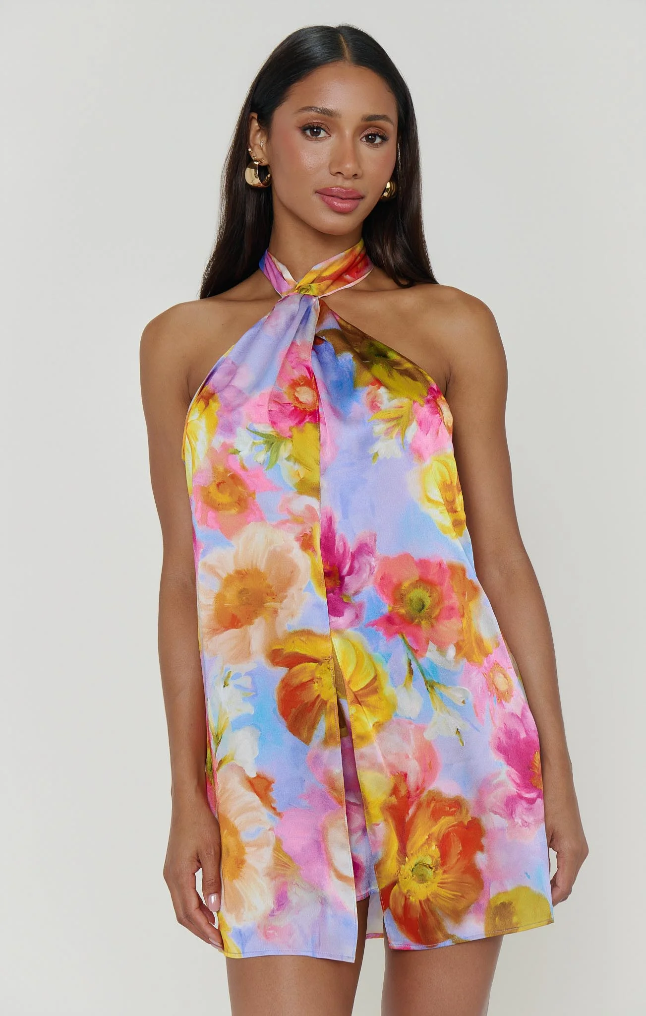 Twist Mini Dress ~ Brushed Blooms - Image 4