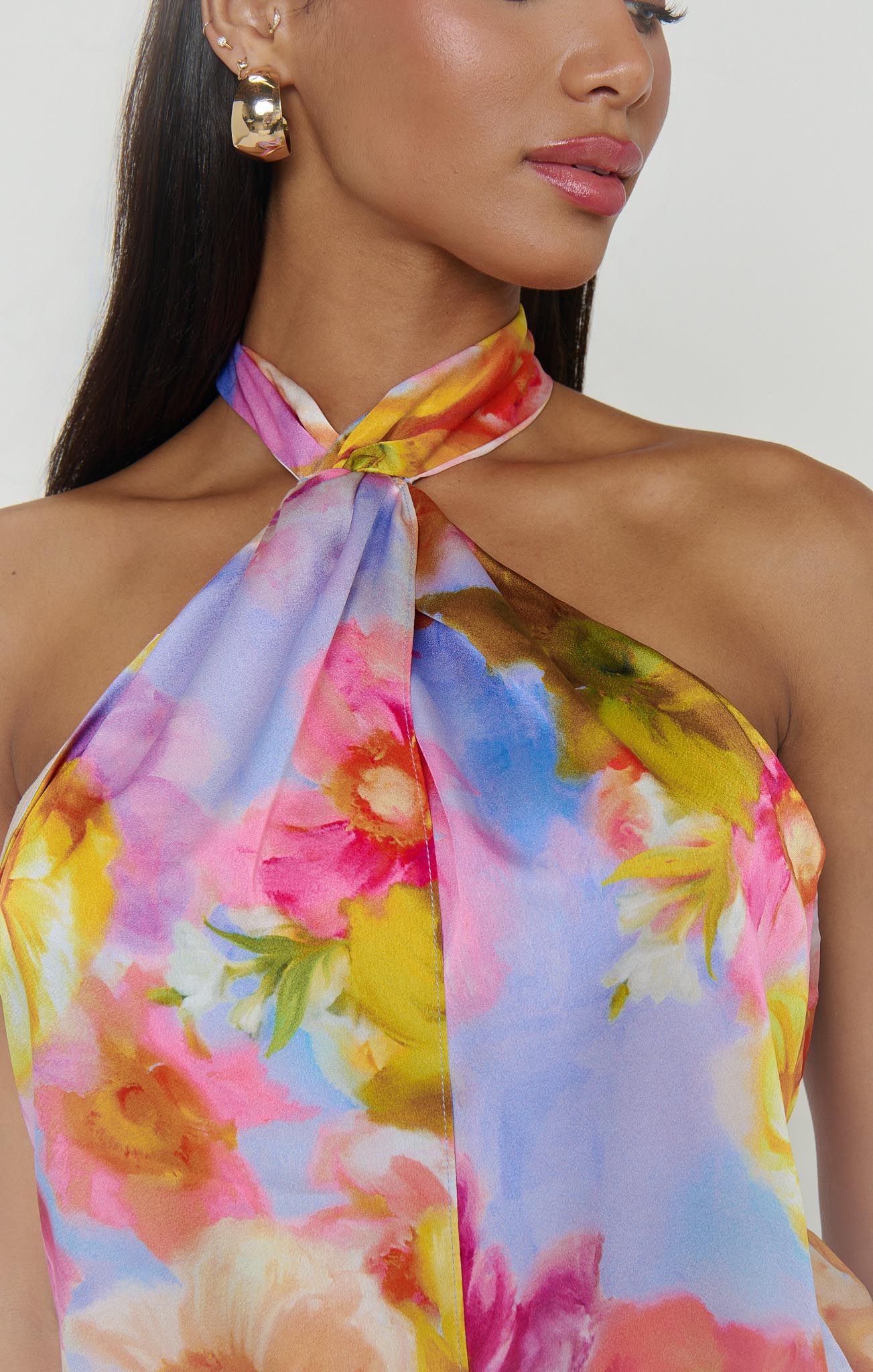 Twist Mini Dress ~ Brushed Blooms - Image 5