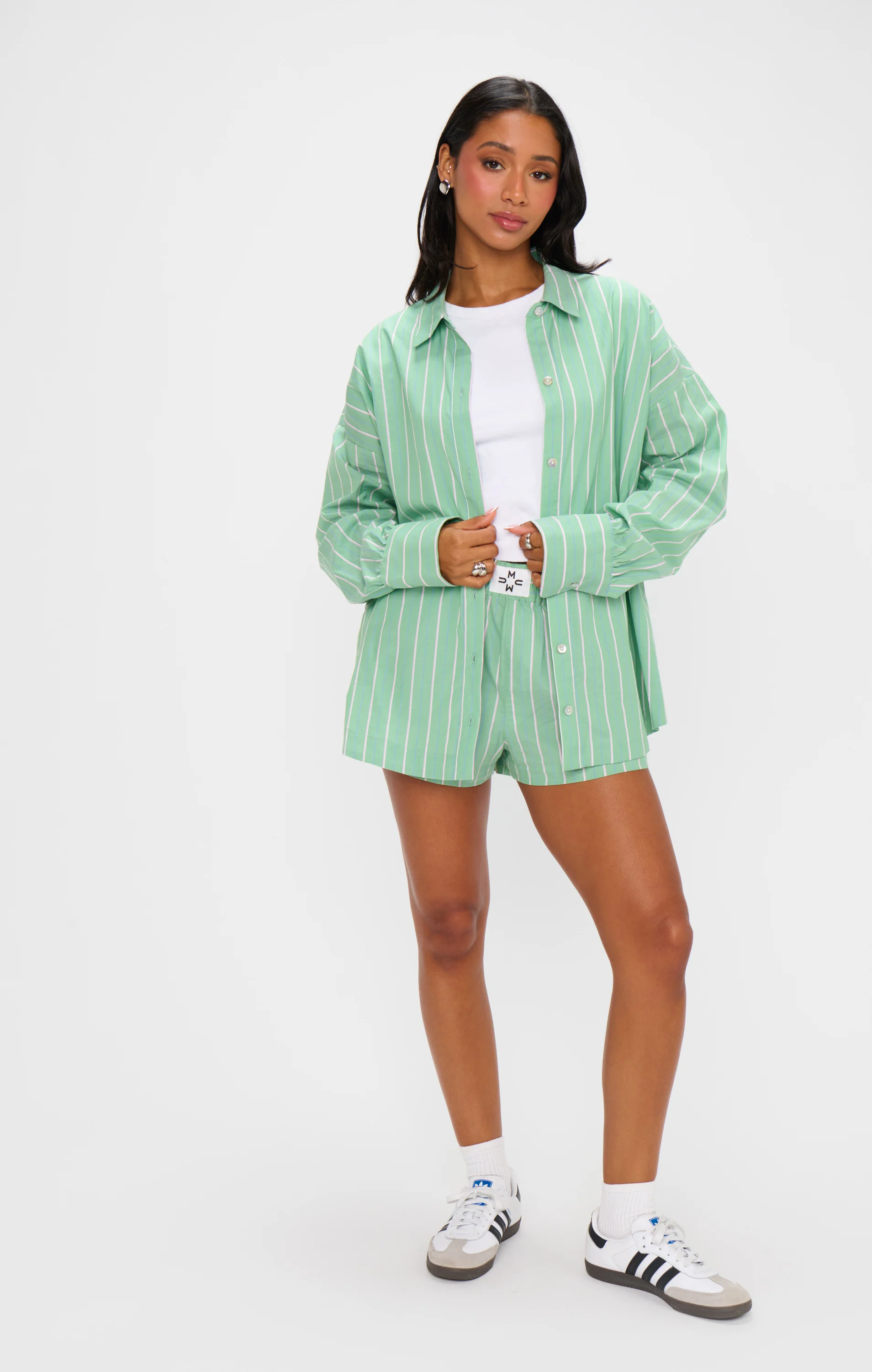 Tyler Button Down ~ Pistachio Stripe - Image 4