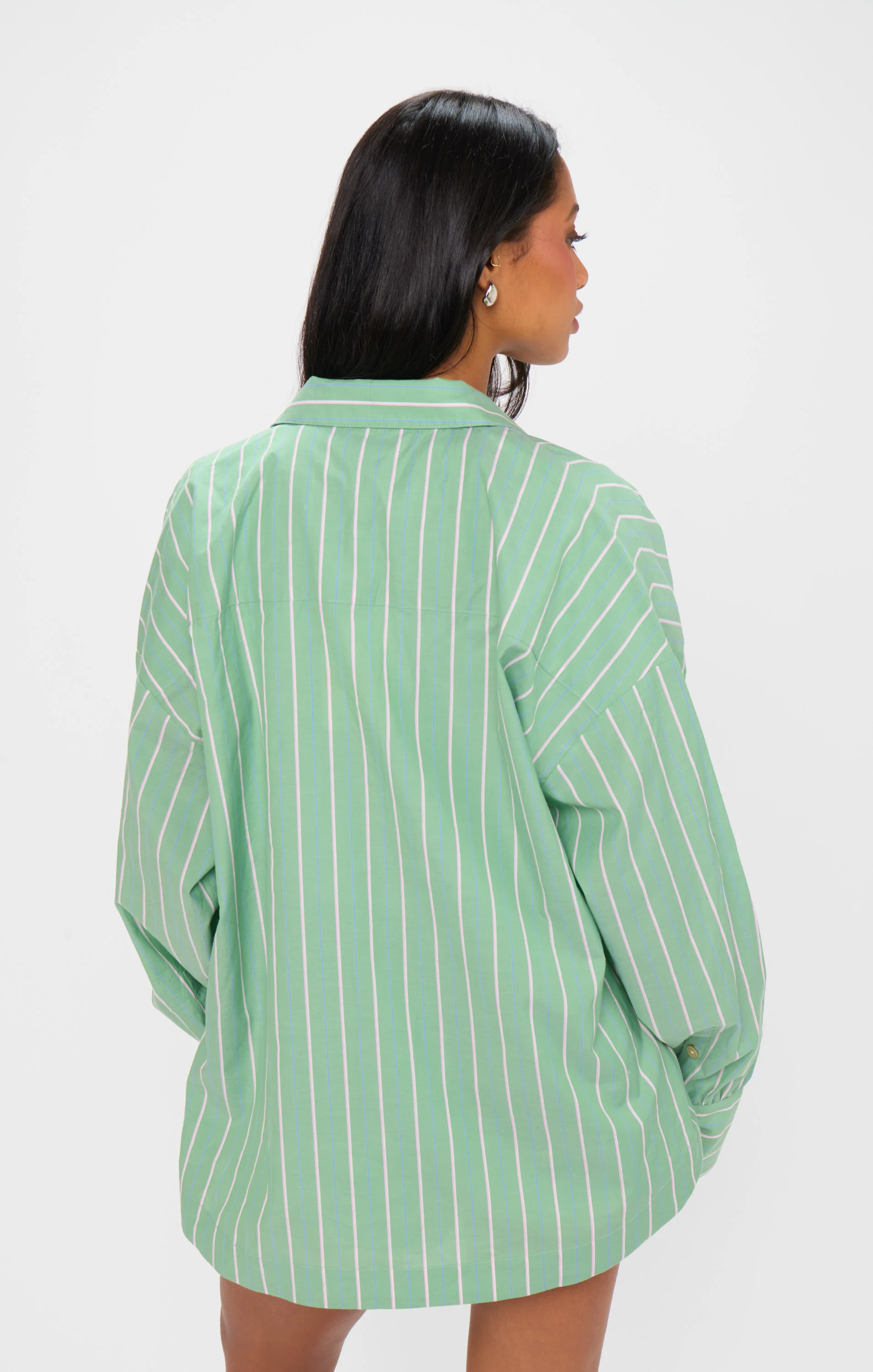 Tyler Button Down ~ Pistachio Stripe - Image 5