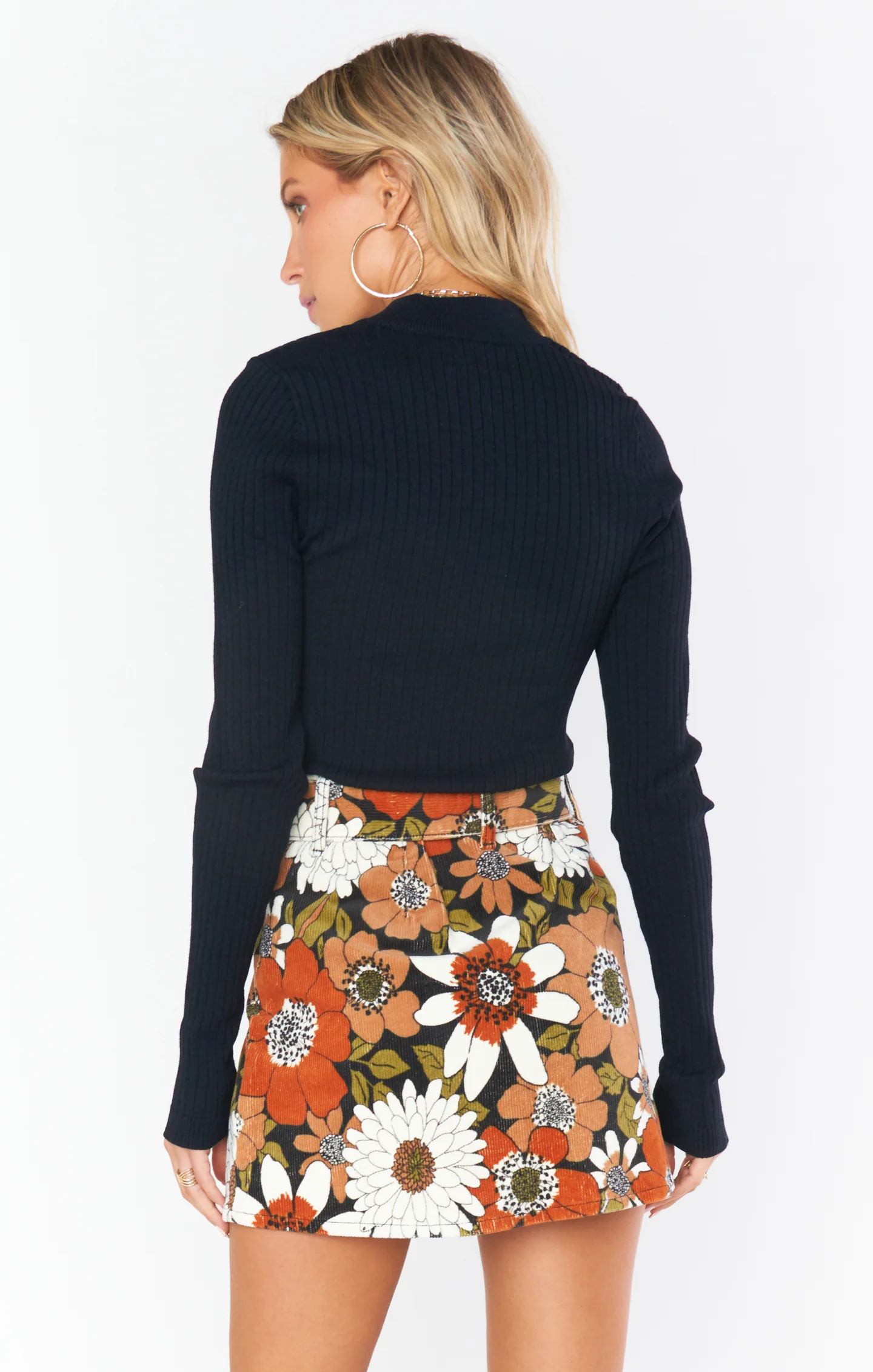 Tyra Belted Skirt ~ Hutton Floral Corduroy - Image 6