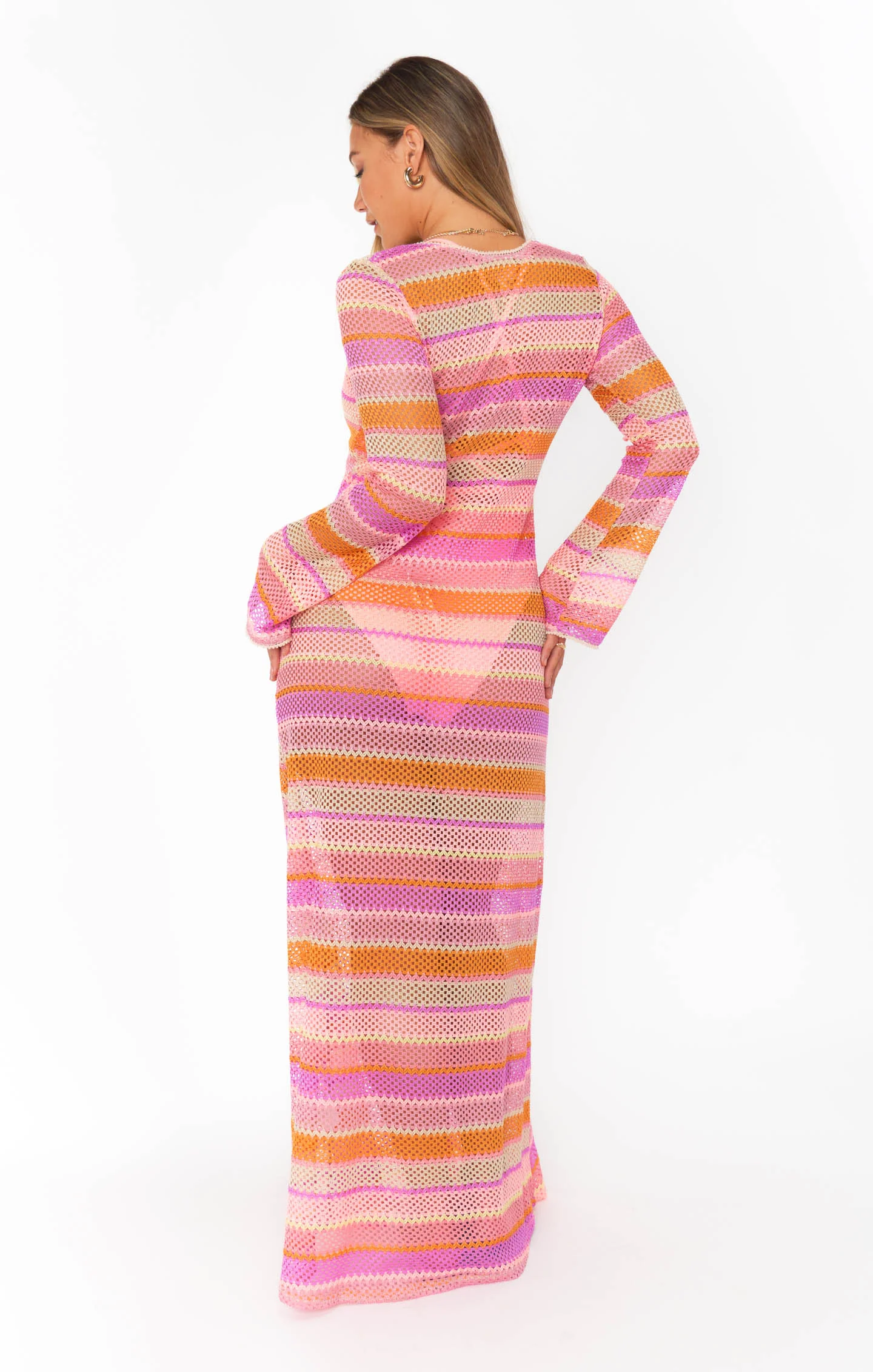 Vacay Coverup ~ Melon Mixed Crochet - Image 5