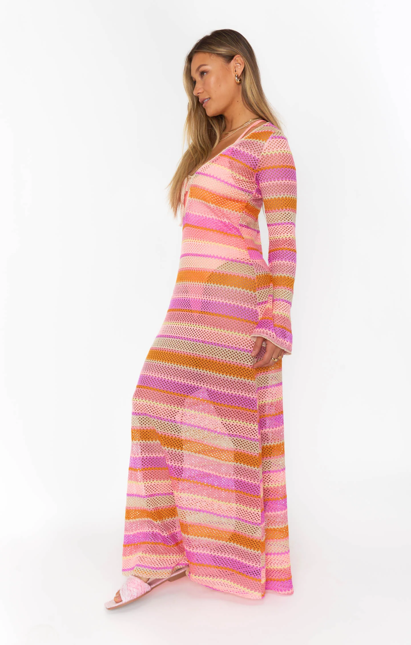 Vacay Coverup ~ Melon Mixed Crochet - Image 8