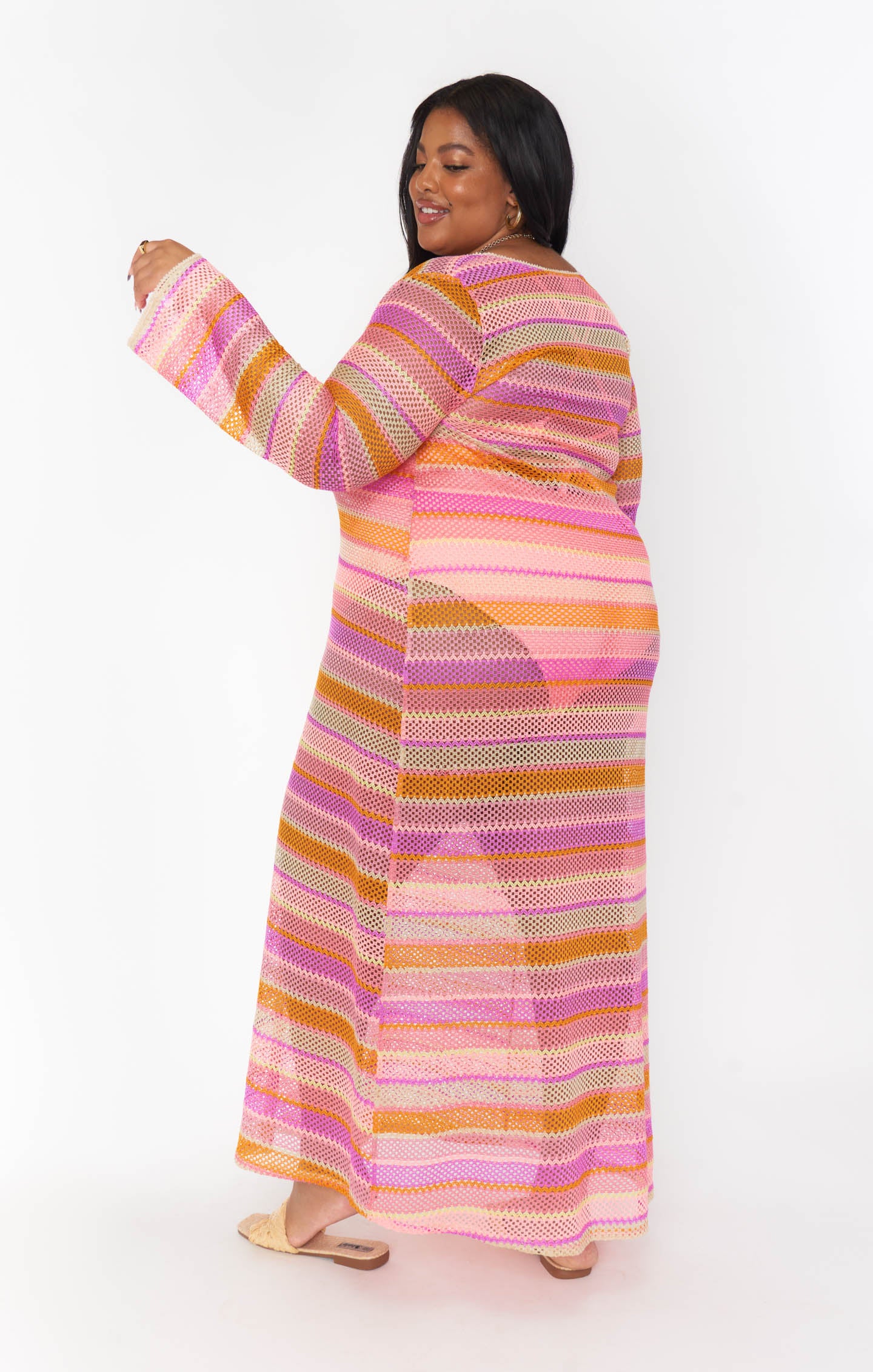 Vacay Coverup ~ Melon Mixed Crochet - Image 9