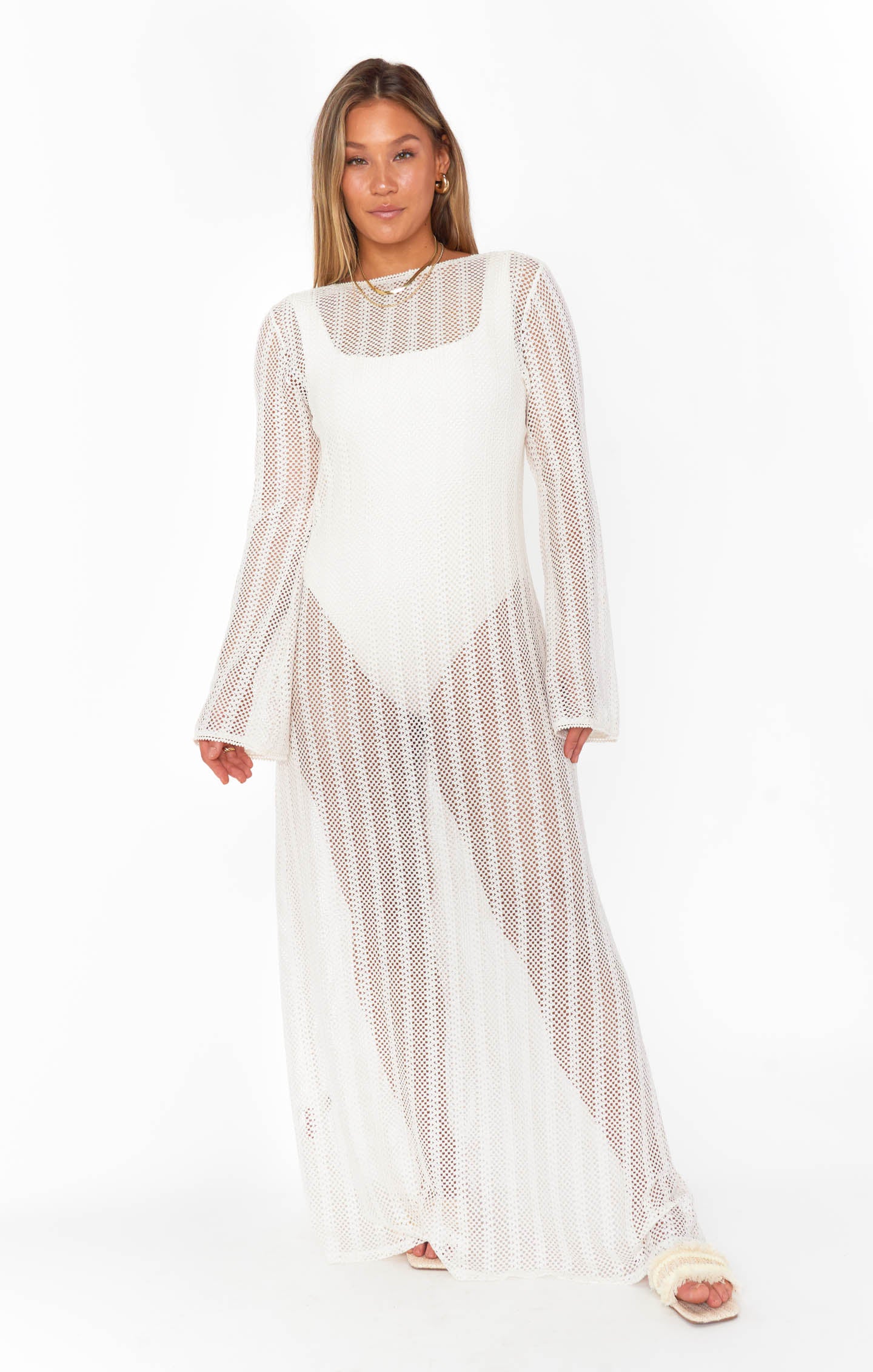 Vacay Coverup ~ White Crochet - Image 12