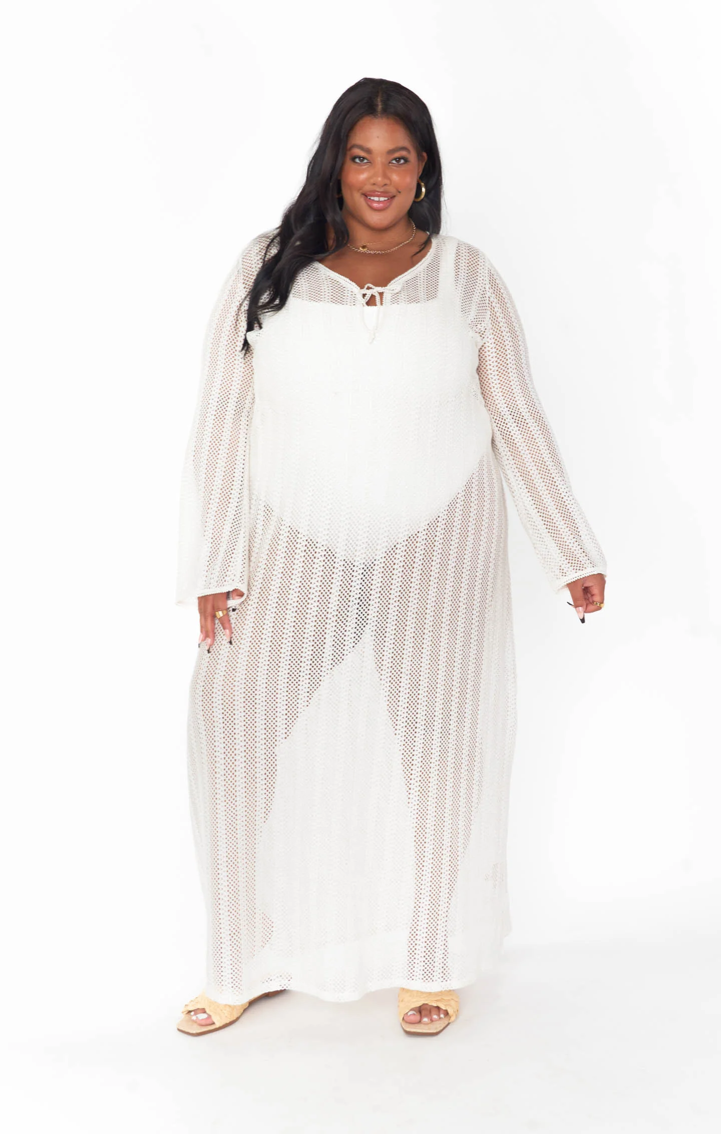 Vacay Coverup ~ White Crochet - Image 13