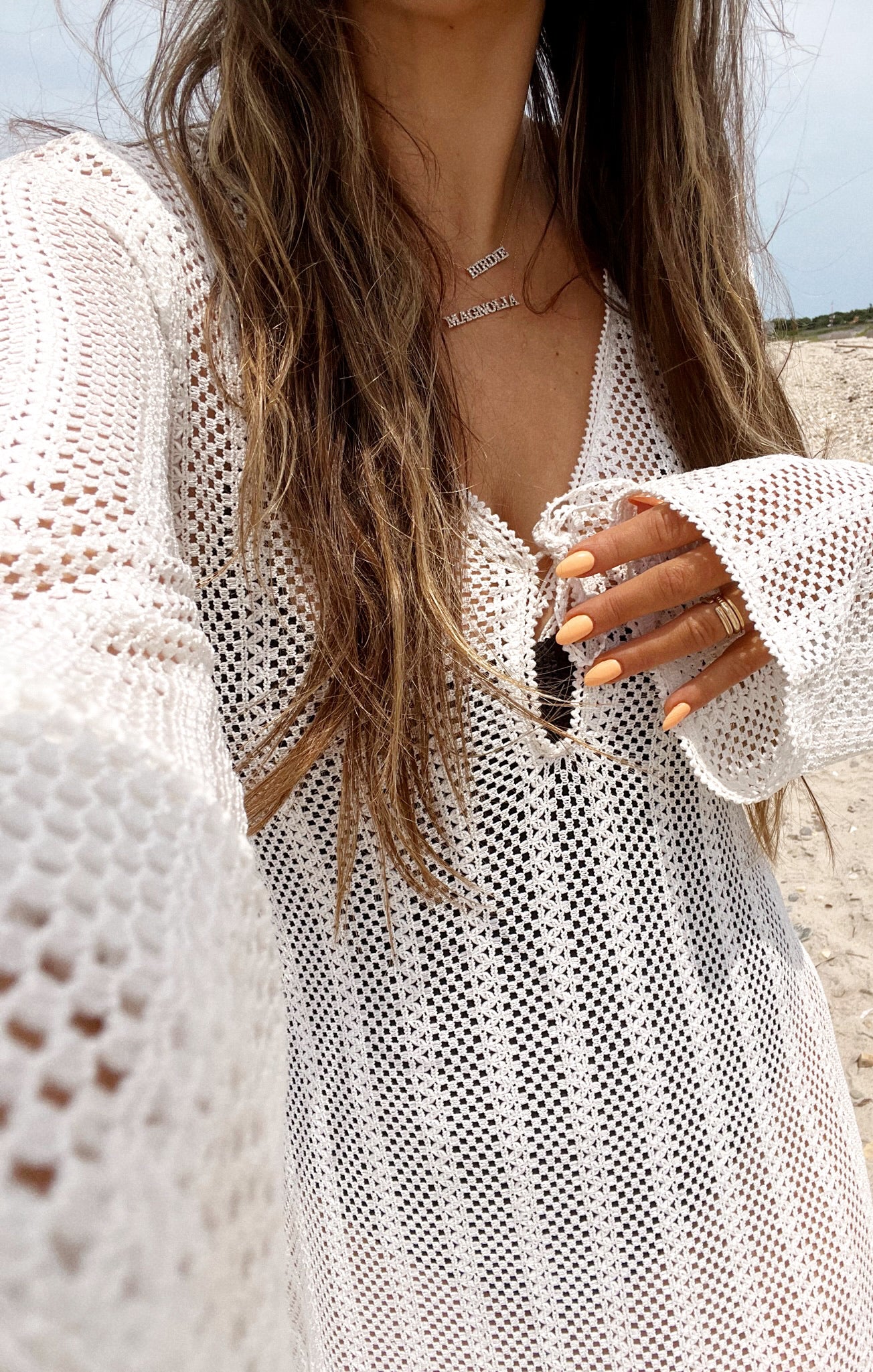 Vacay Coverup ~ White Crochet - Image 17
