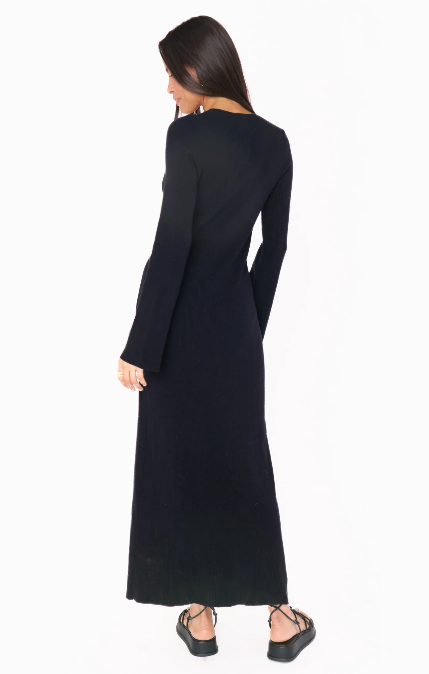 Vacay Maxi Dress ~ Black Rib Knit - Image 4