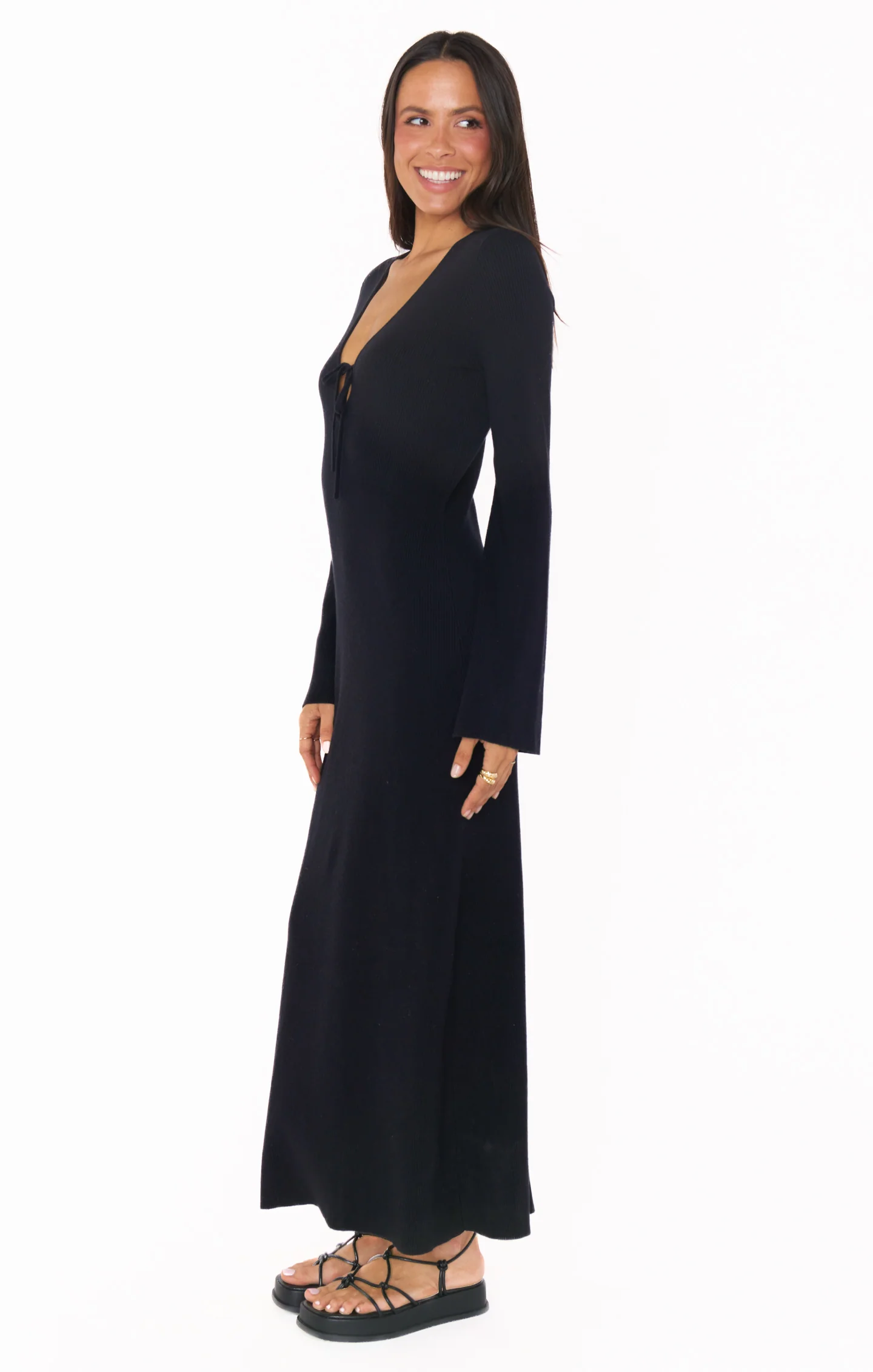 Vacay Maxi Dress ~ Black Rib Knit - Image 5