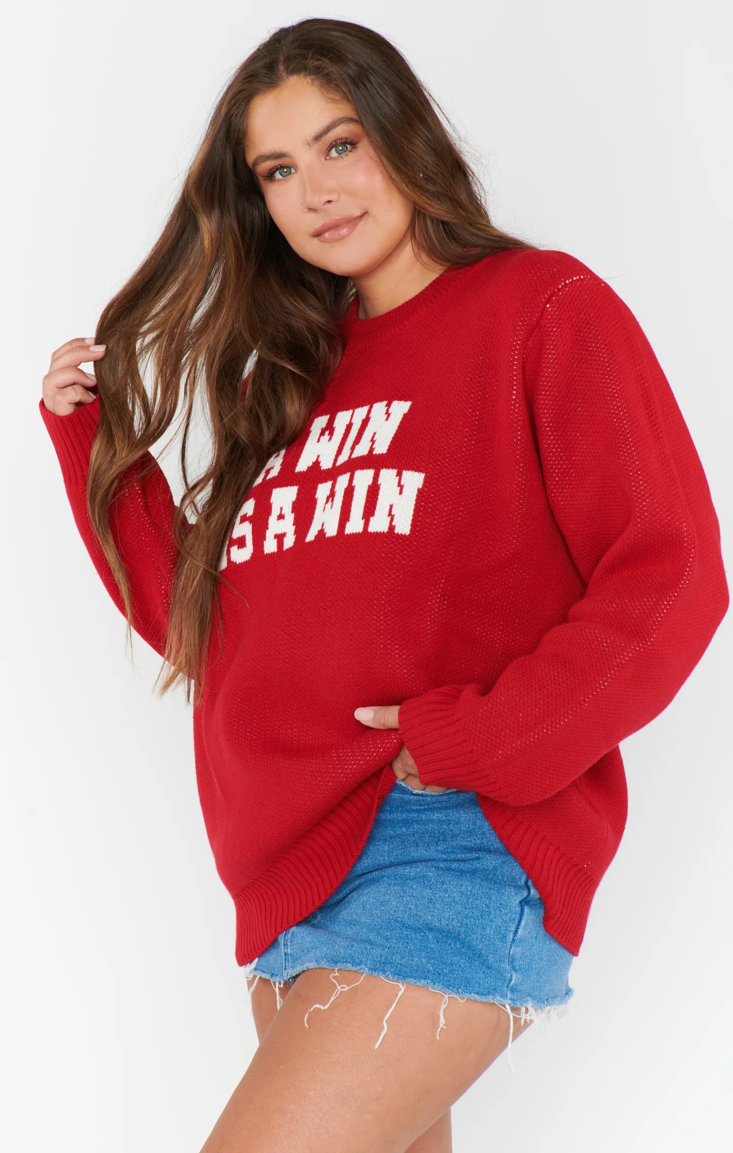 Varsity Sweater ~ Win Graphic Knit - Image 3