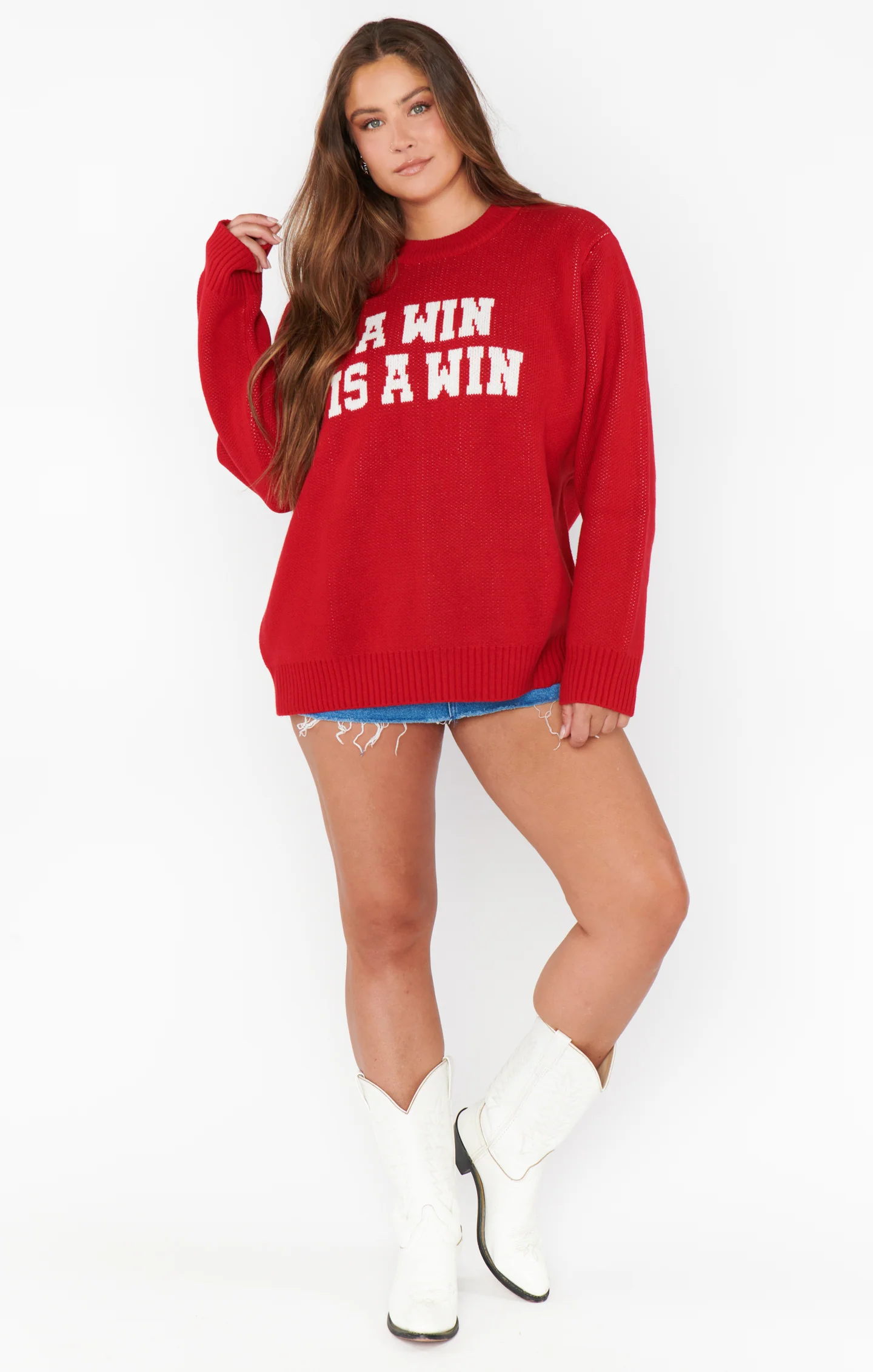 Varsity Sweater ~ Win Graphic Knit - Image 4