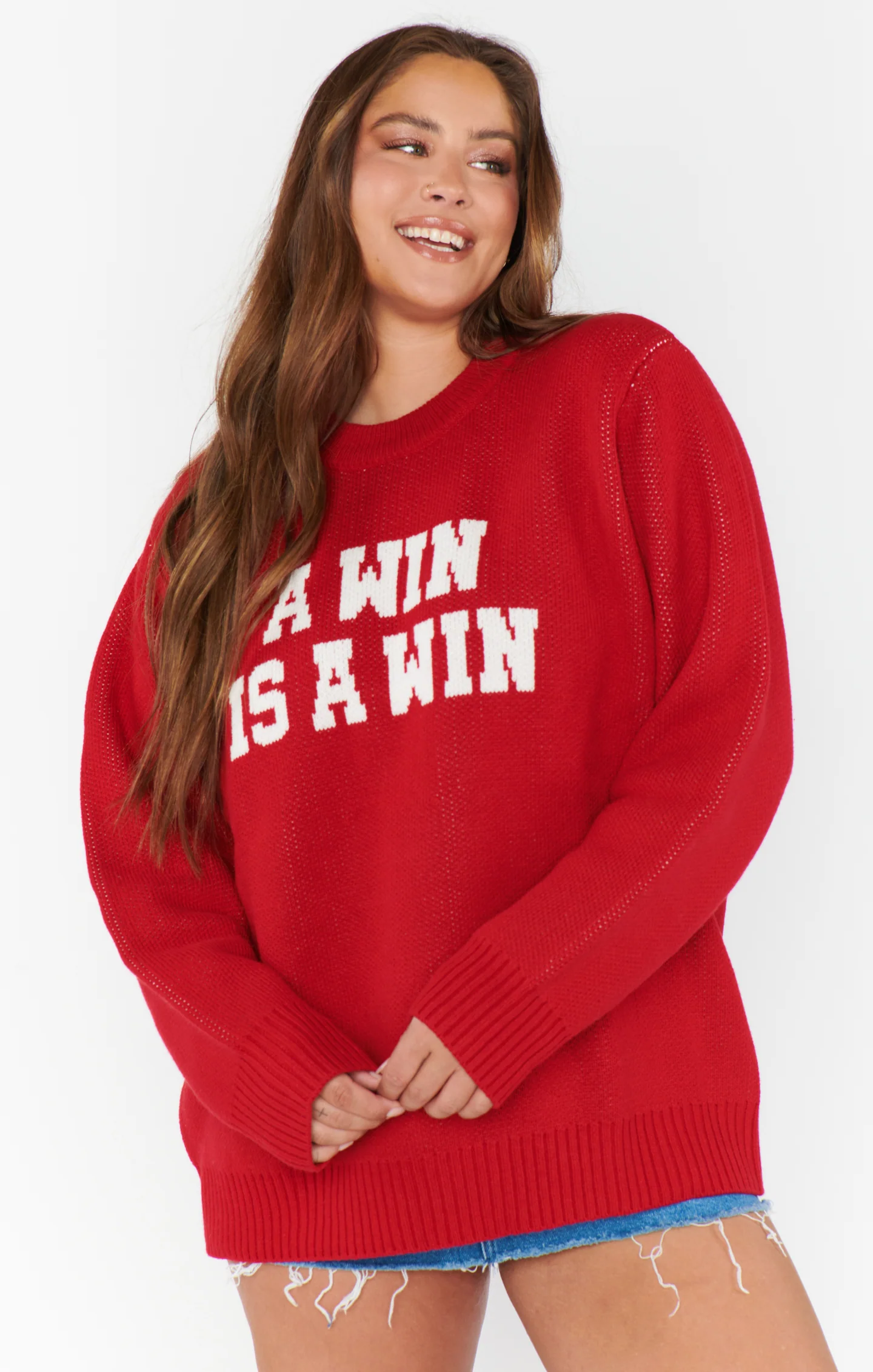 Varsity Sweater ~ Win Graphic Knit - Image 5