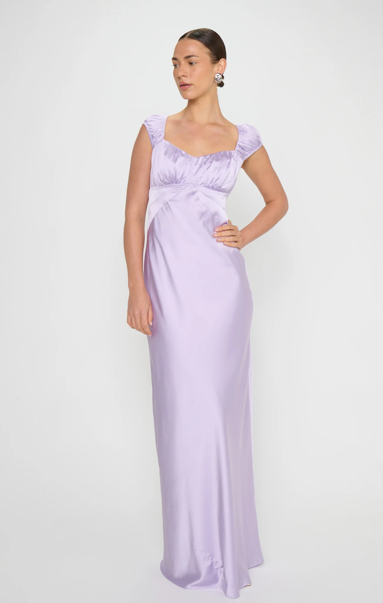 Veronica Maxi Dress ~ Lavender Luxe Satin - Image 3