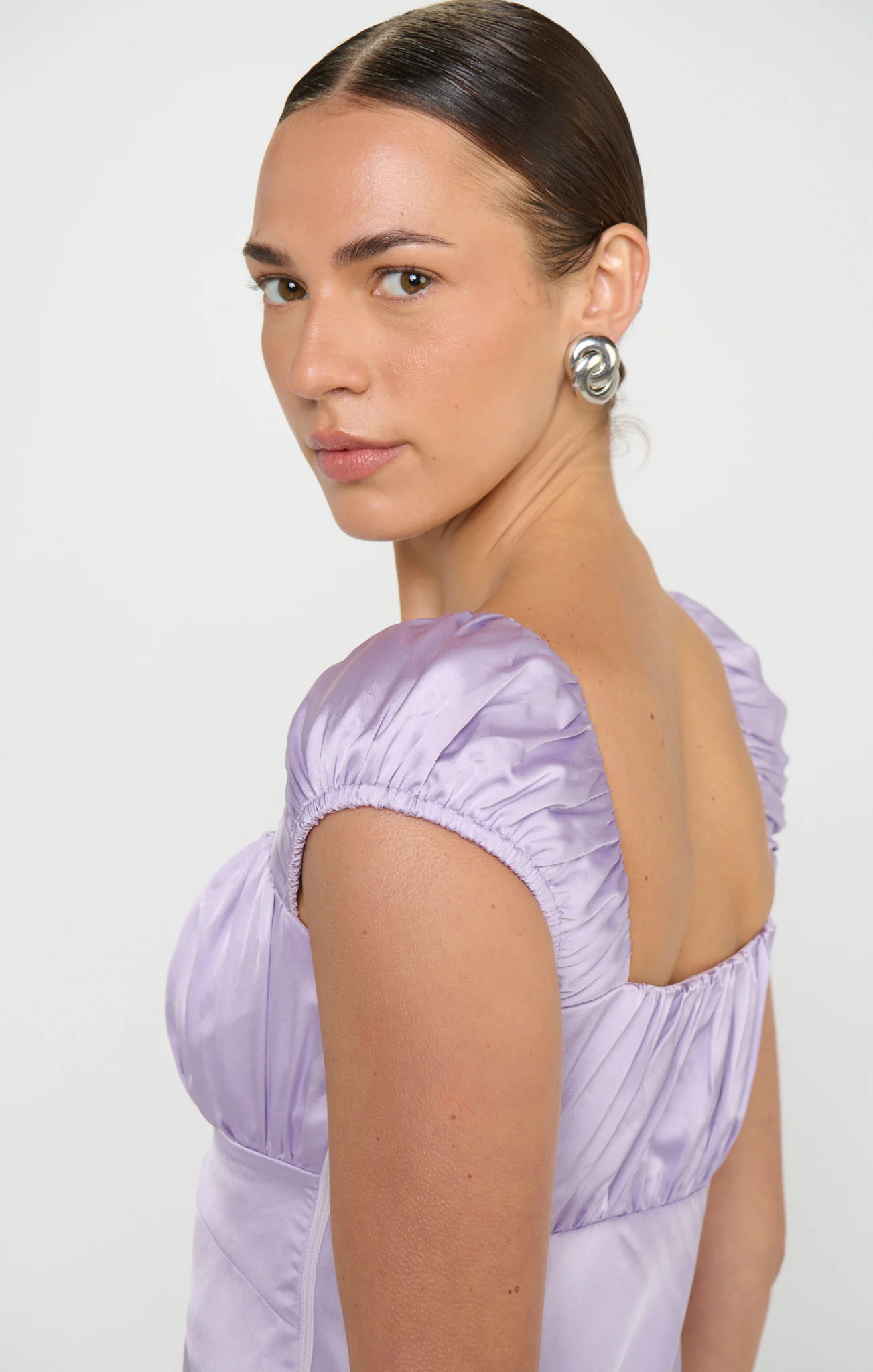 Veronica Maxi Dress ~ Lavender Luxe Satin - Image 6