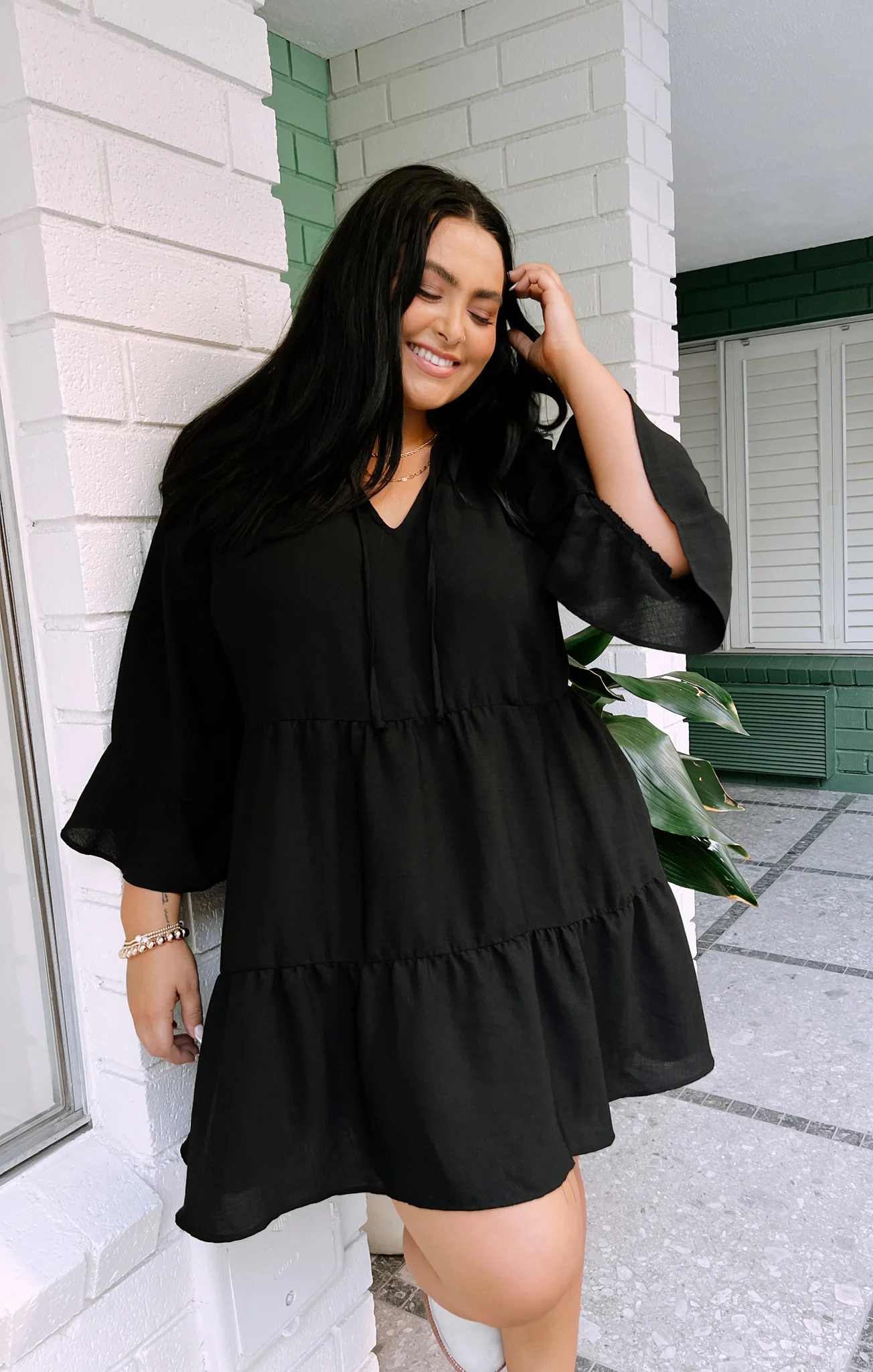 Viola Mini Dress ~ Black - Image 4
