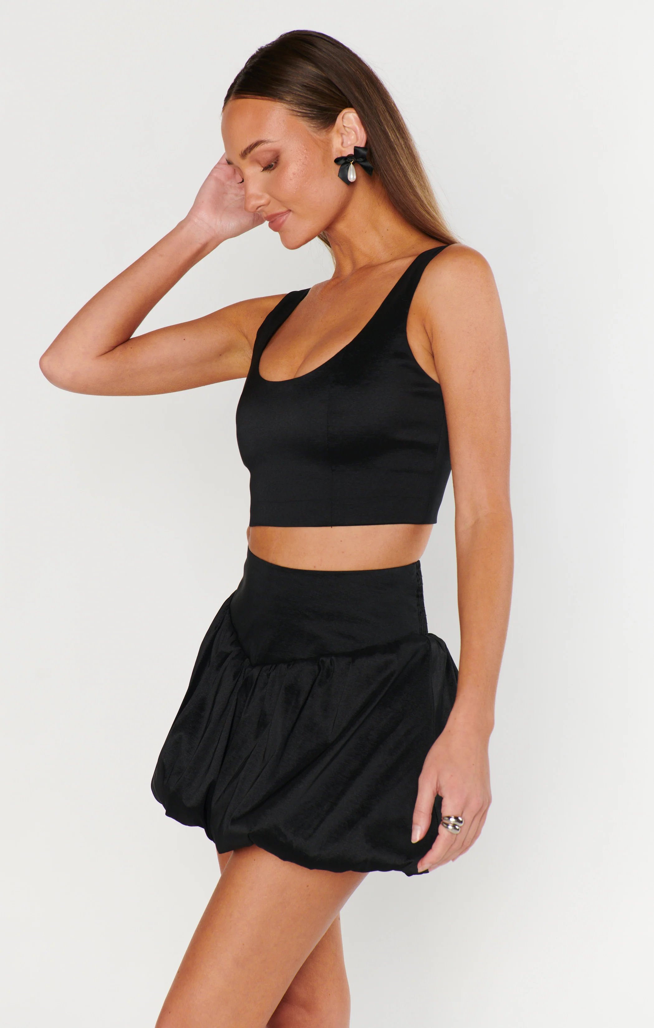 Vivianna Top ~ Black Taffeta - Image 10