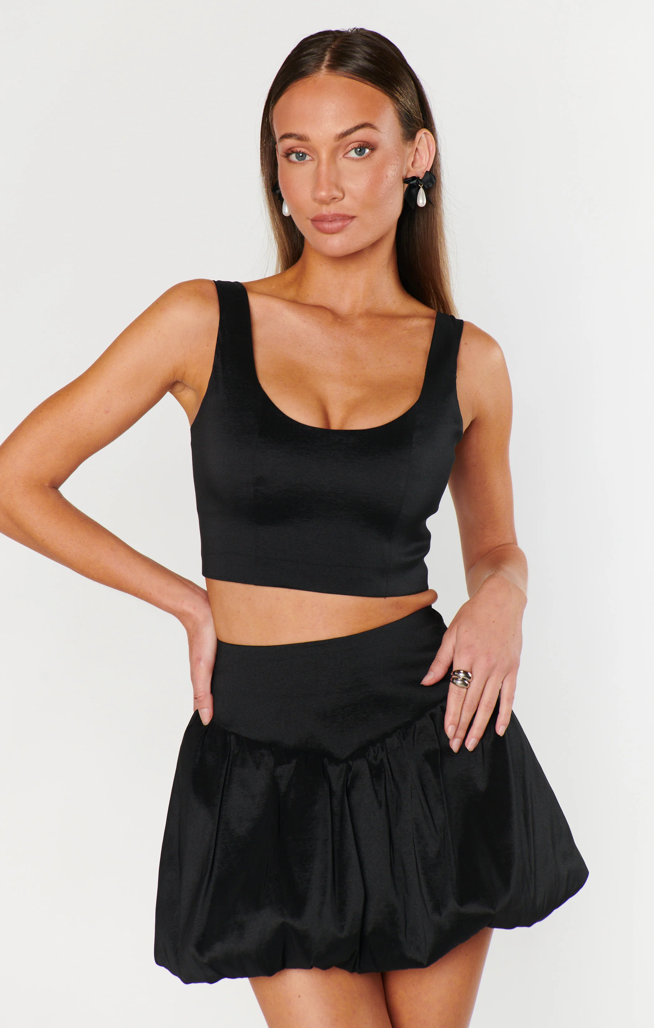 Vivianna Top ~ Black Taffeta - Image 9