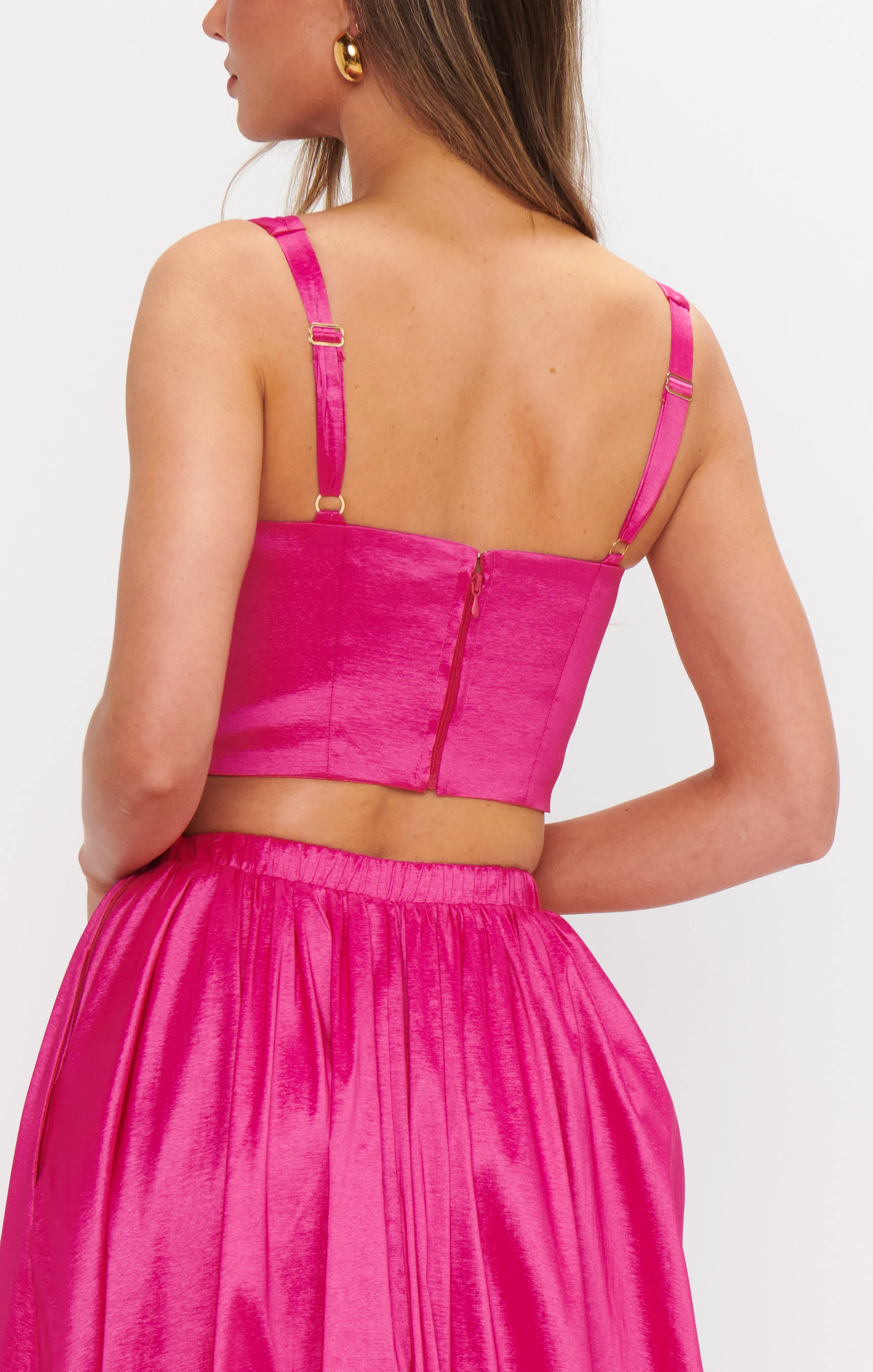 Vivianna Top ~ Dragonfruit Taffeta - Image 4