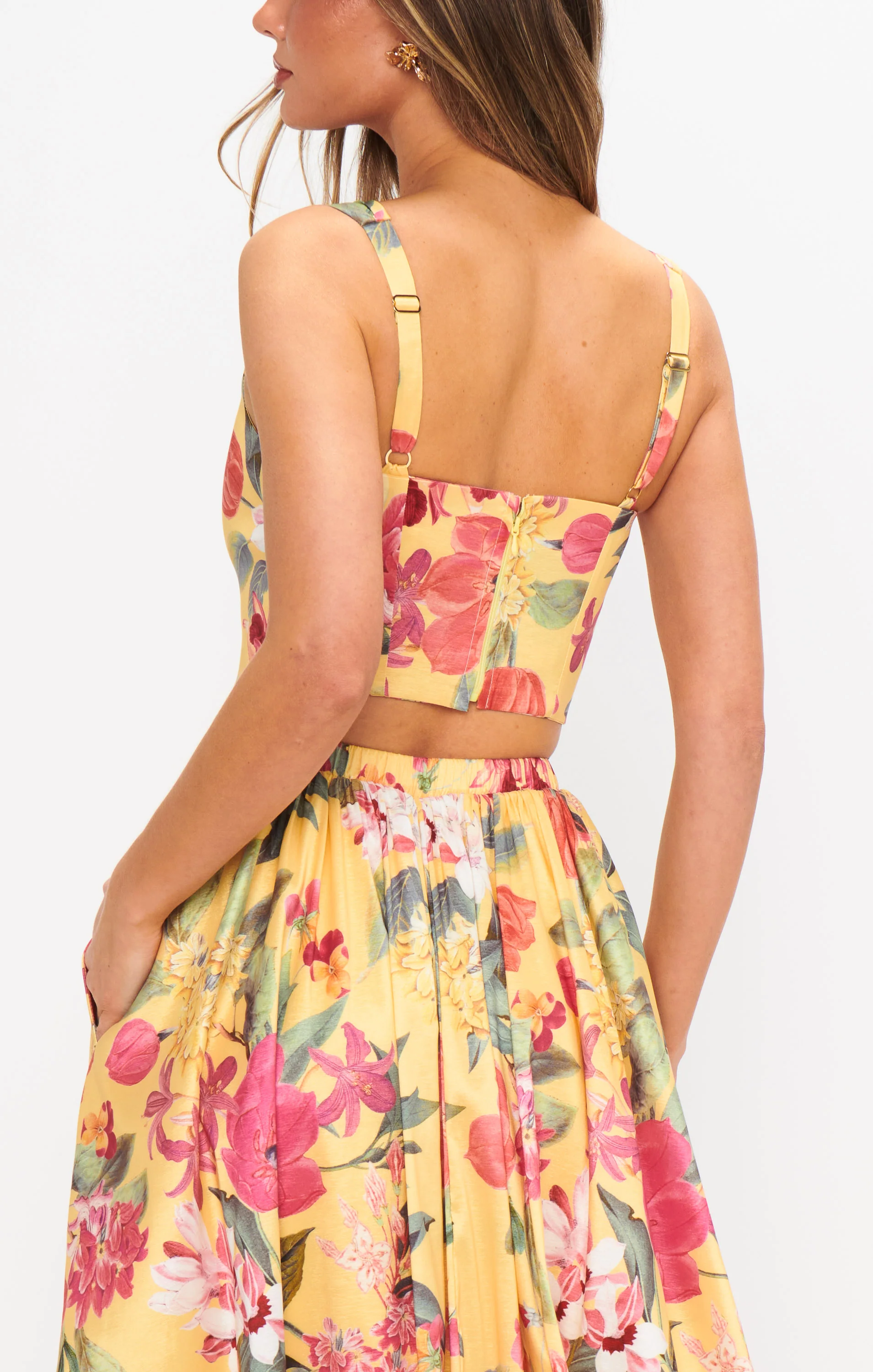 Vivianna Top ~ Mimosa Floral Taffeta - Image 4