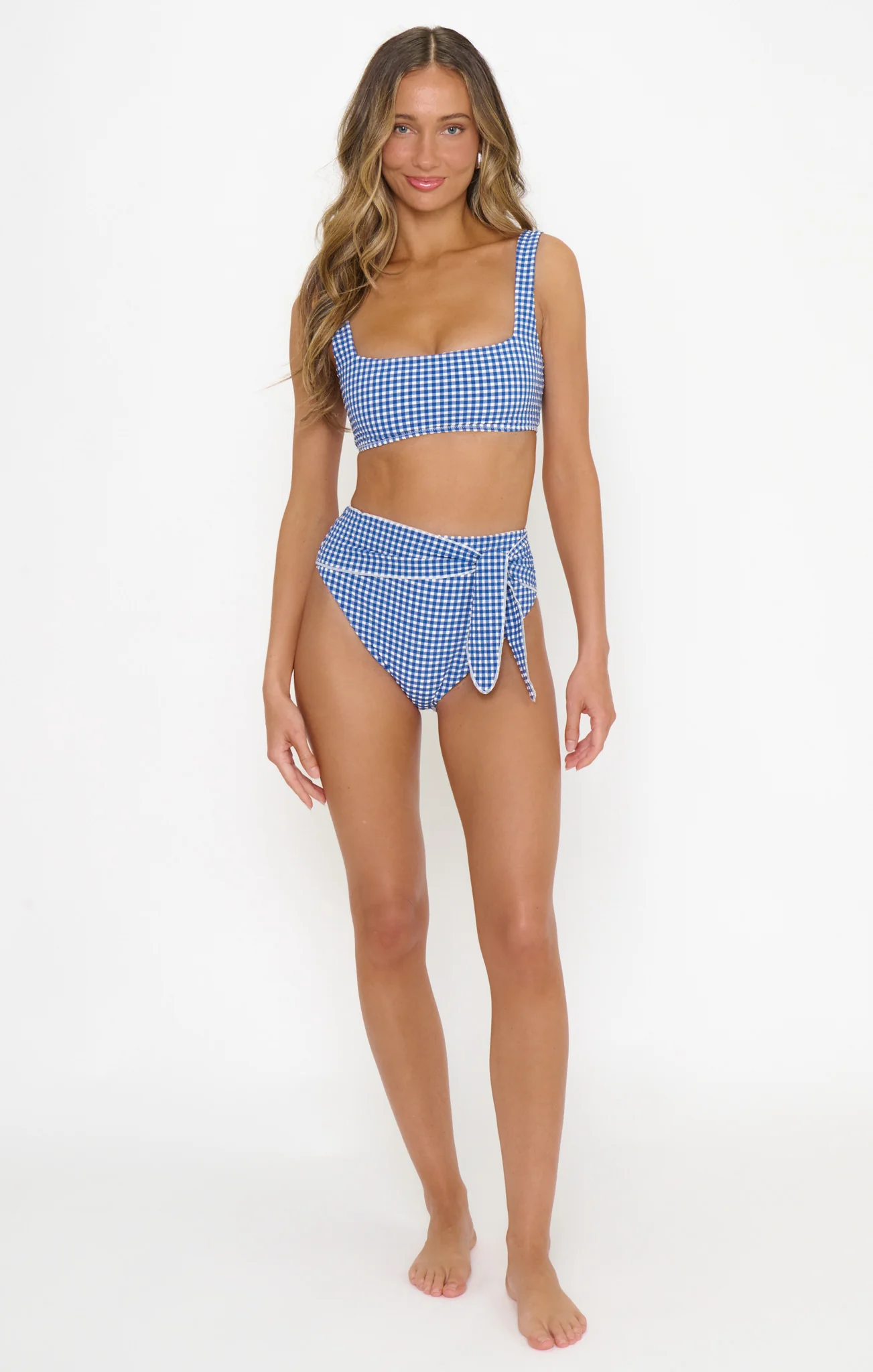 Waikiki Top ~ Blueberry Gingham - Image 3