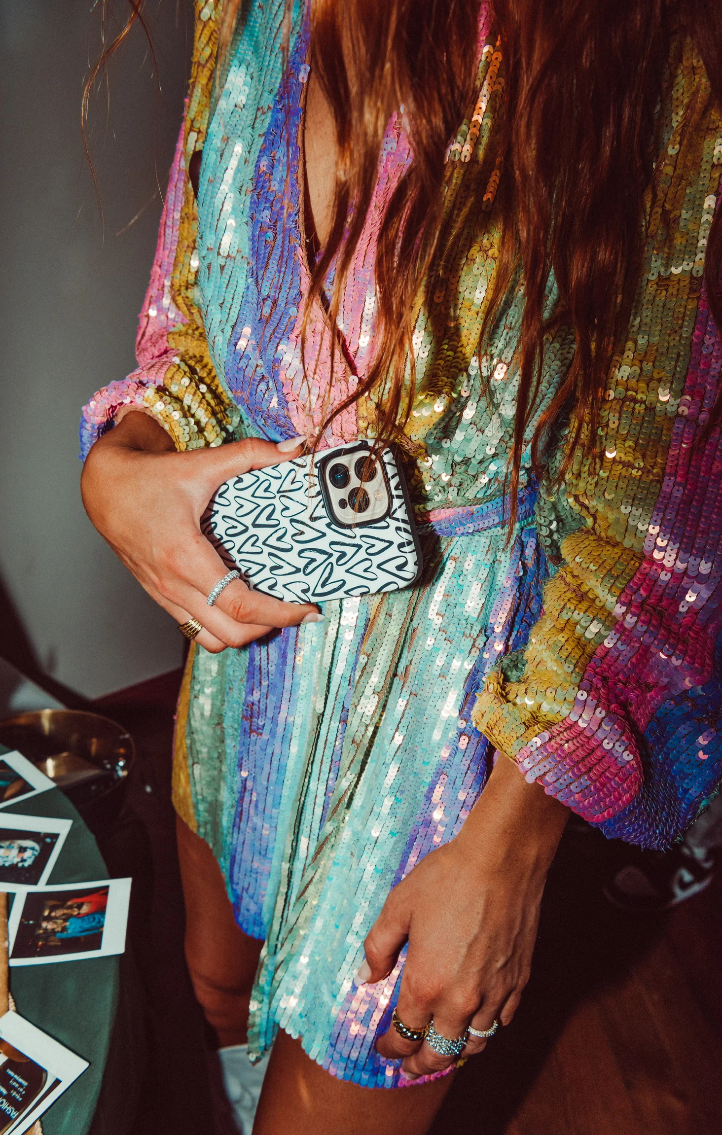 Wear Me Out Dress ~ Rainbow Stripe Sequins - Image 3